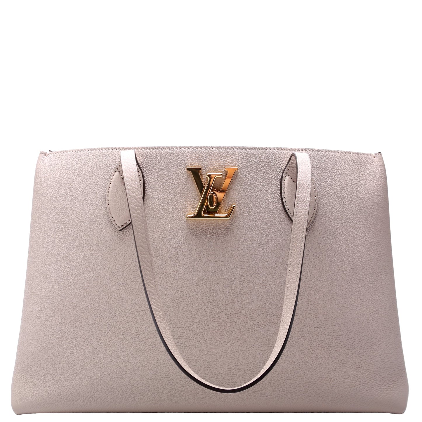 Louis Vuitton Lockme Shopper Calfskin Beige Handbag