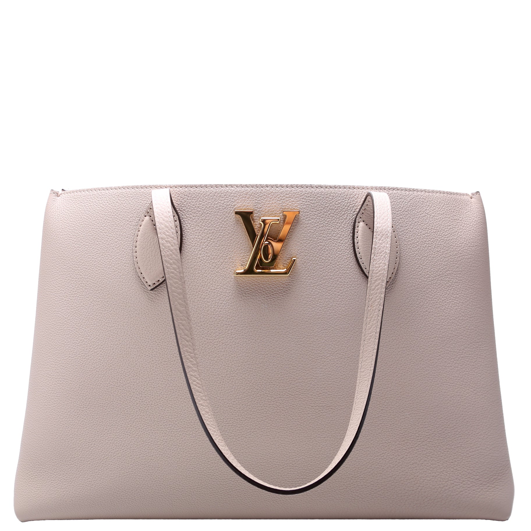 Louis Vuitton Lockme Shopper Calfskin Beige Handbag
