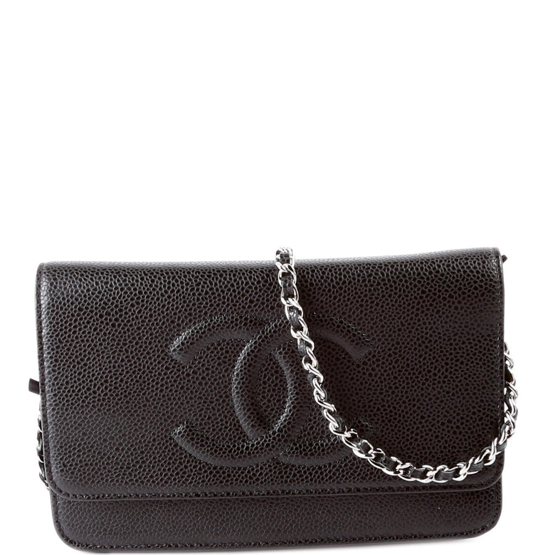Chanel WOC Timeless CC Caviar 18M Black Clutch Bag