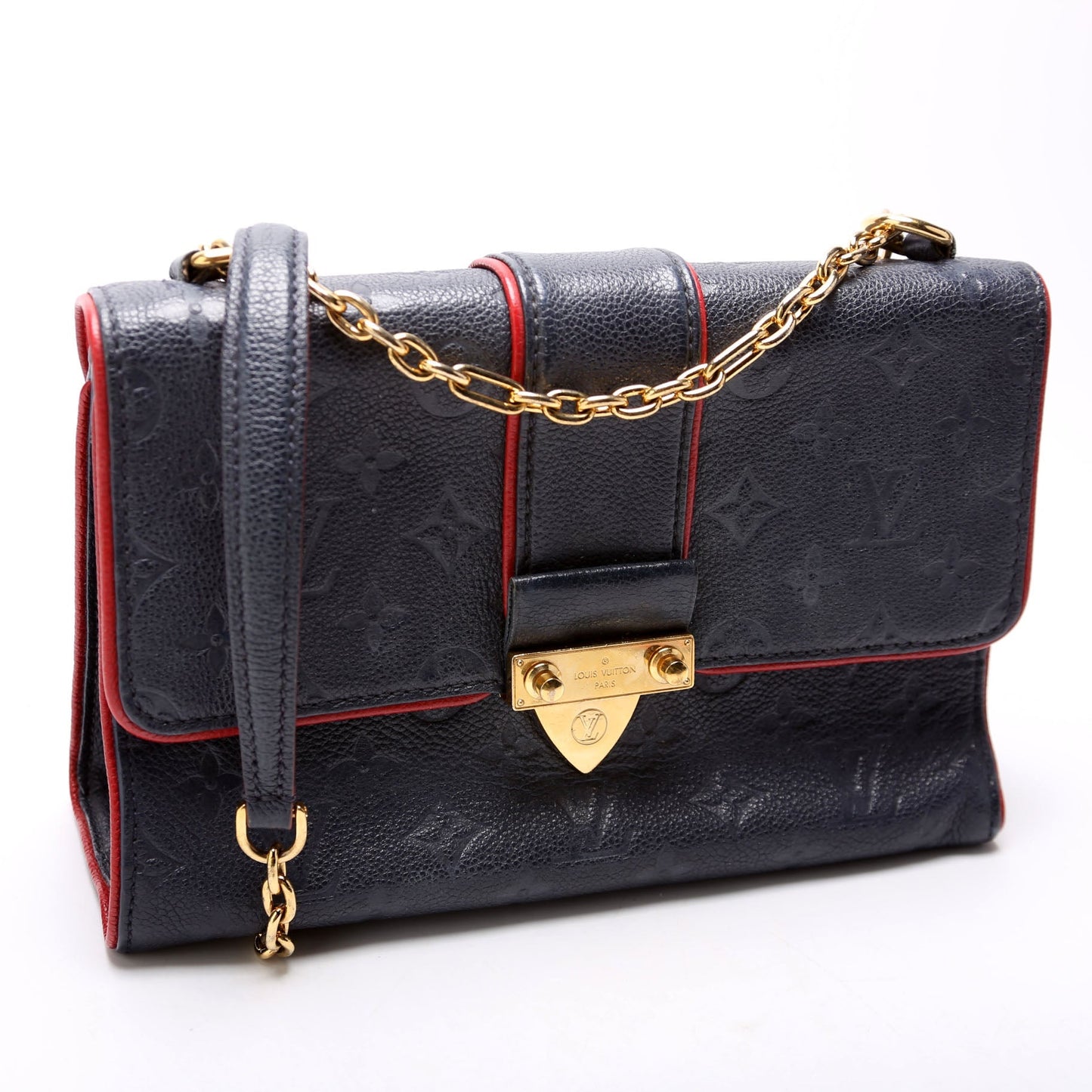 Louis Vuitton Saint Sulpice Navy PM Empreinte Handbag