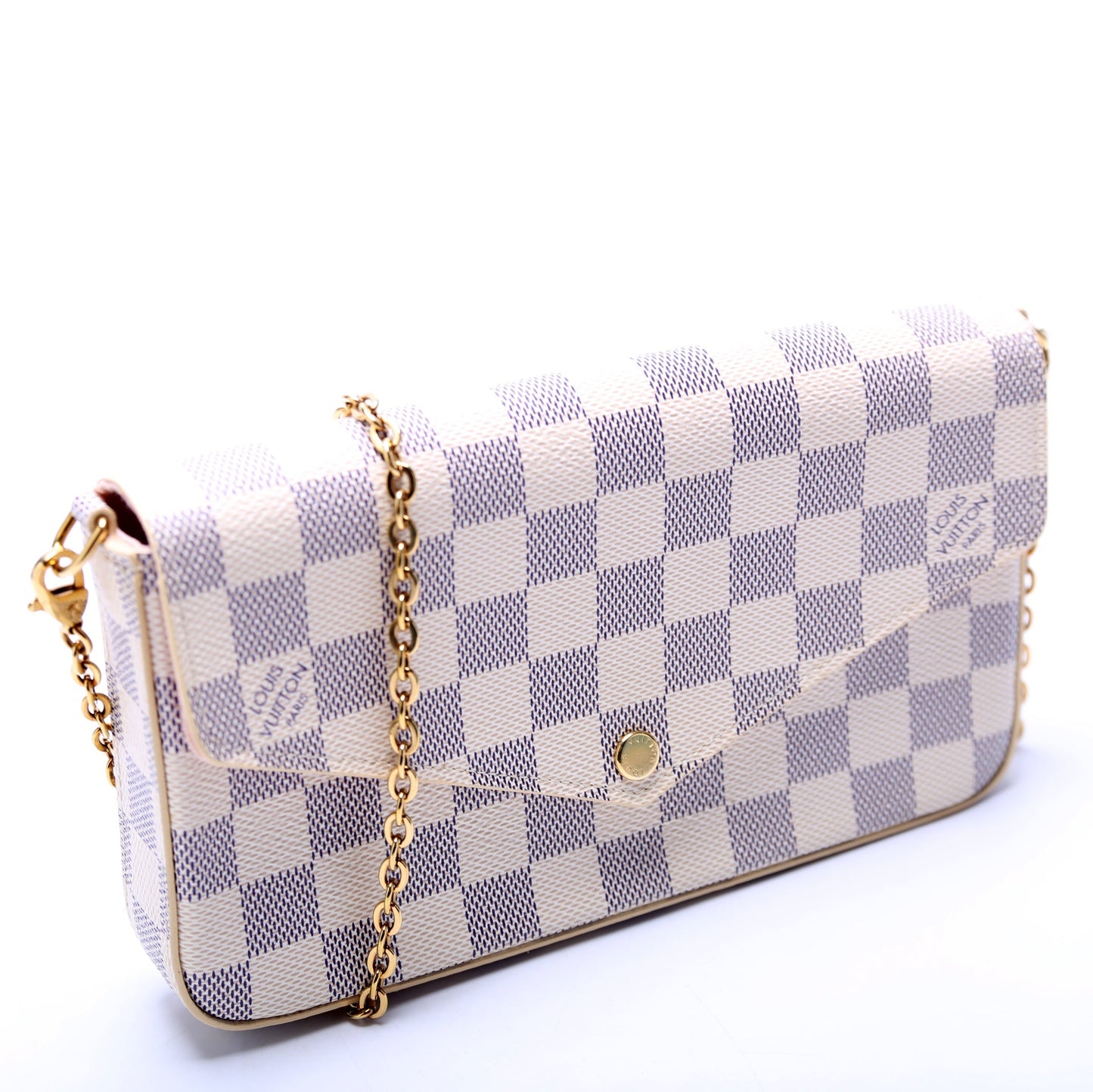 Louis Vuitton Pochette Felicie Azure Damier Pink Clutch Bag