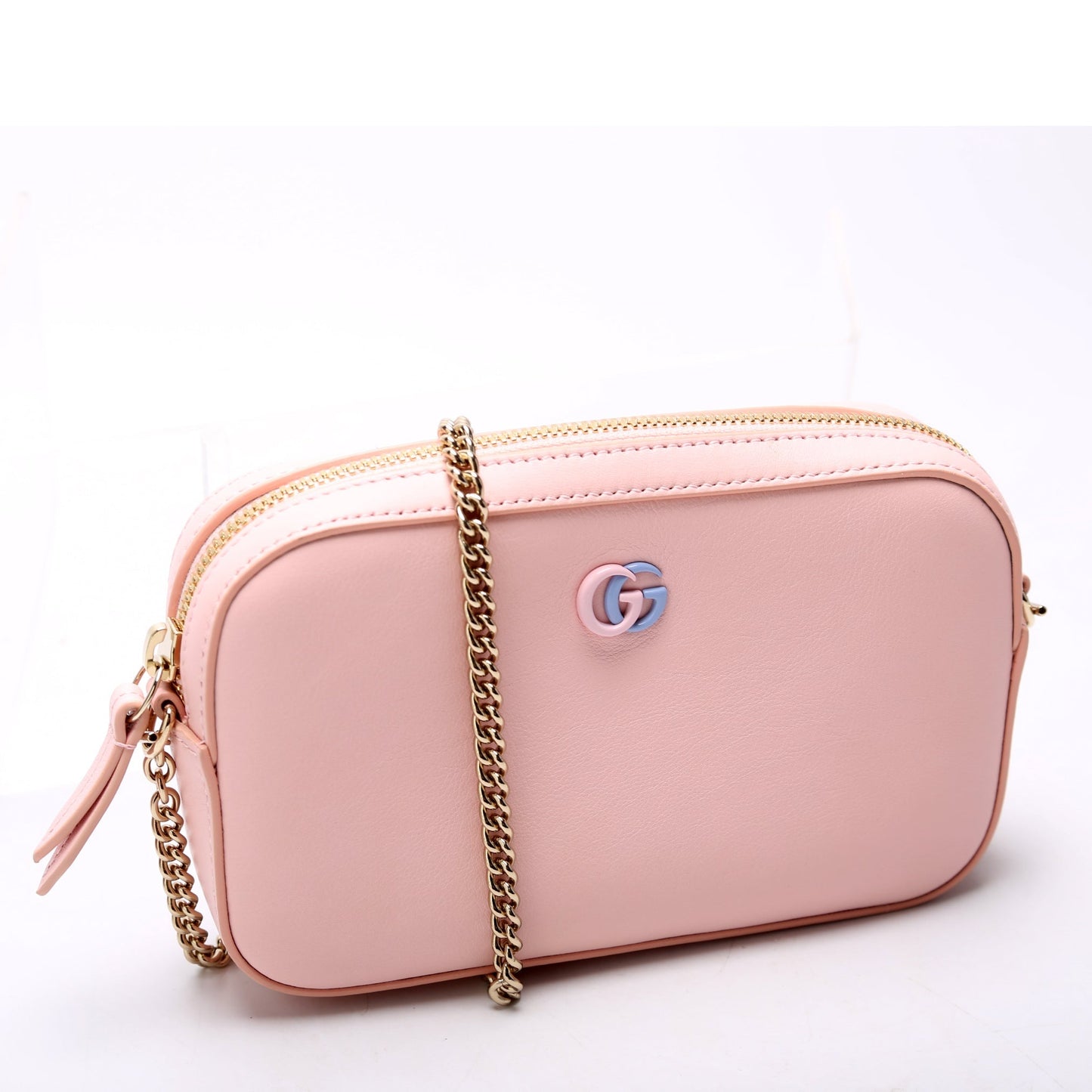 Gucci GG Marmont Super Leather Pink Mini Shoulder Bag