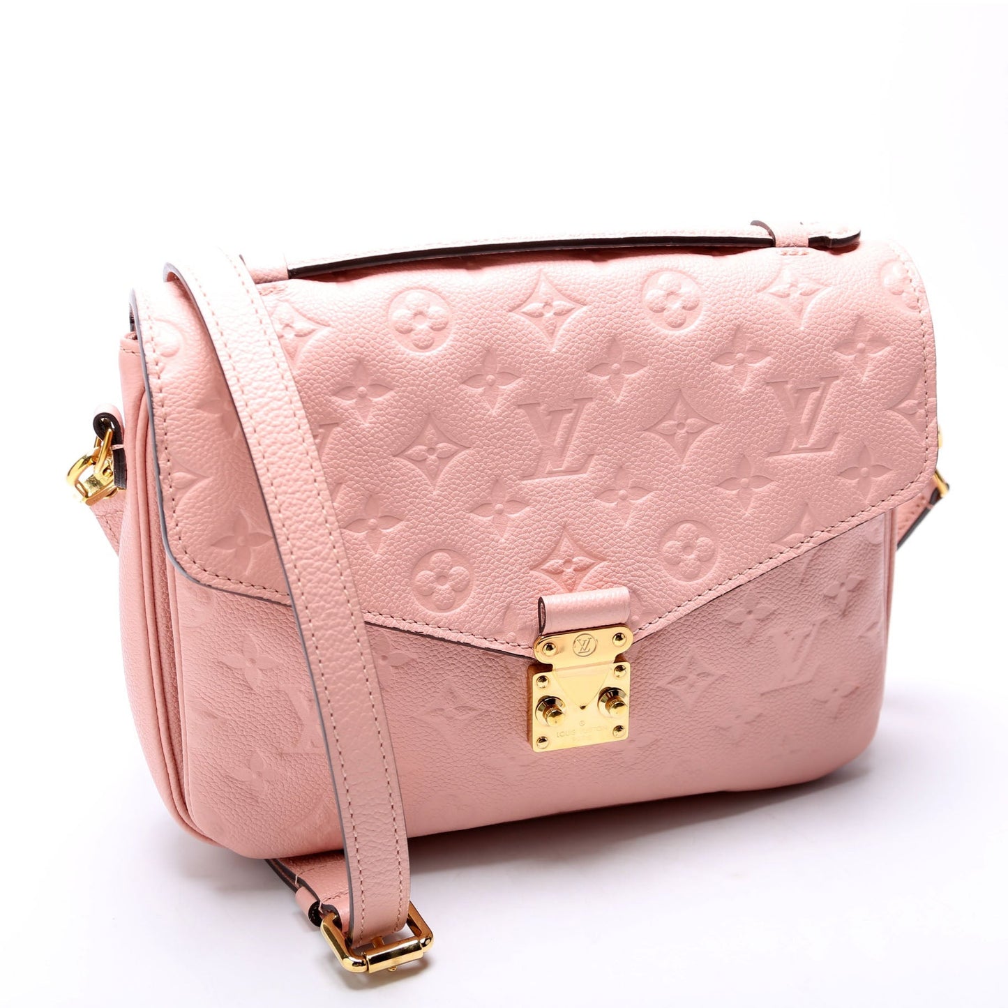 Louis Vuitton Pochette Metis Empreinte Pink Clutch Bag