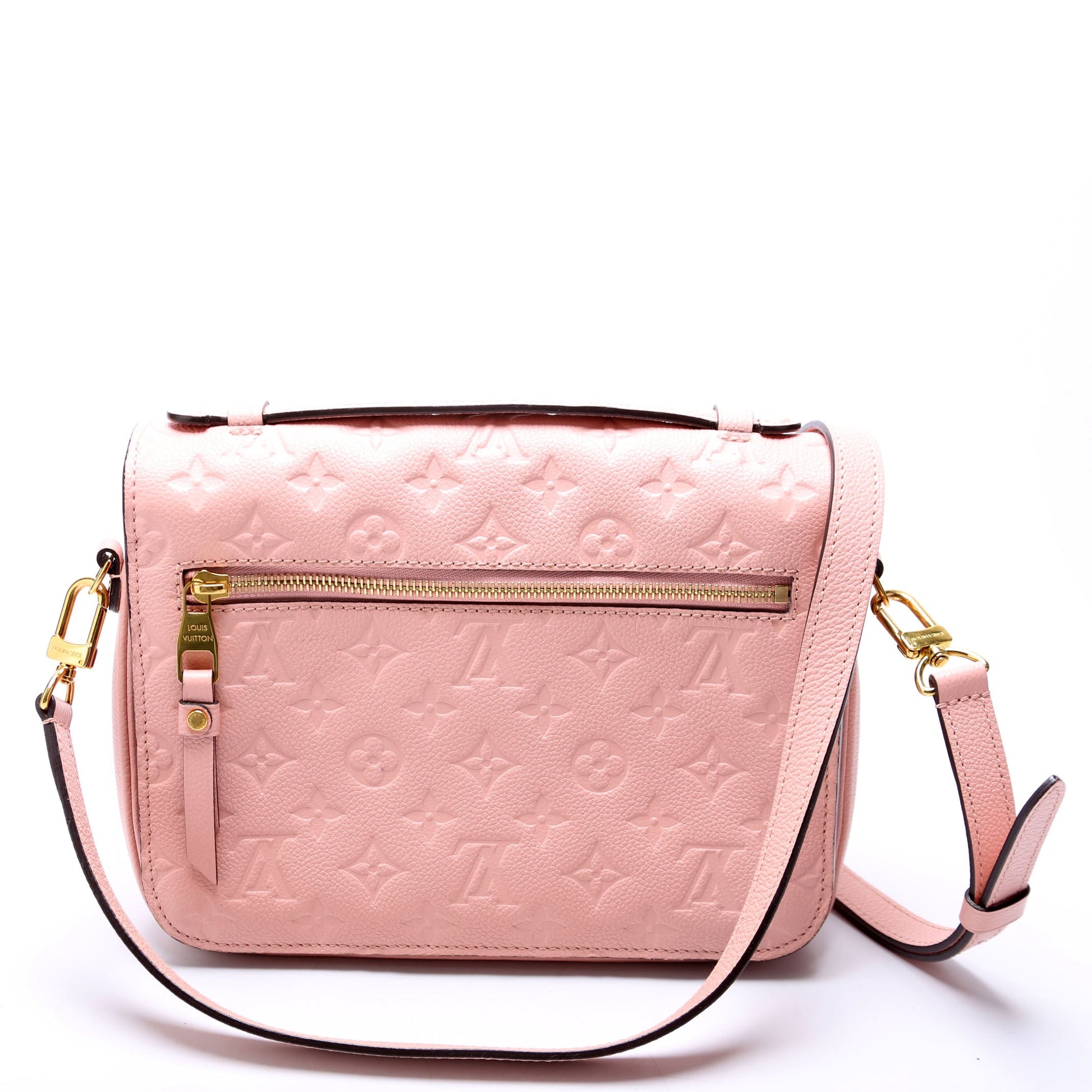 Louis Vuitton Pochette Metis Empreinte Pink Clutch Bag