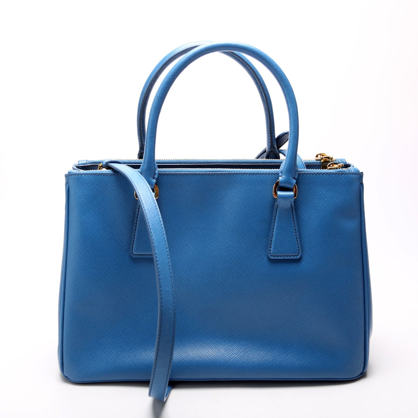 Prada Saffiano Galleria Bag Blue Small Travel Bag