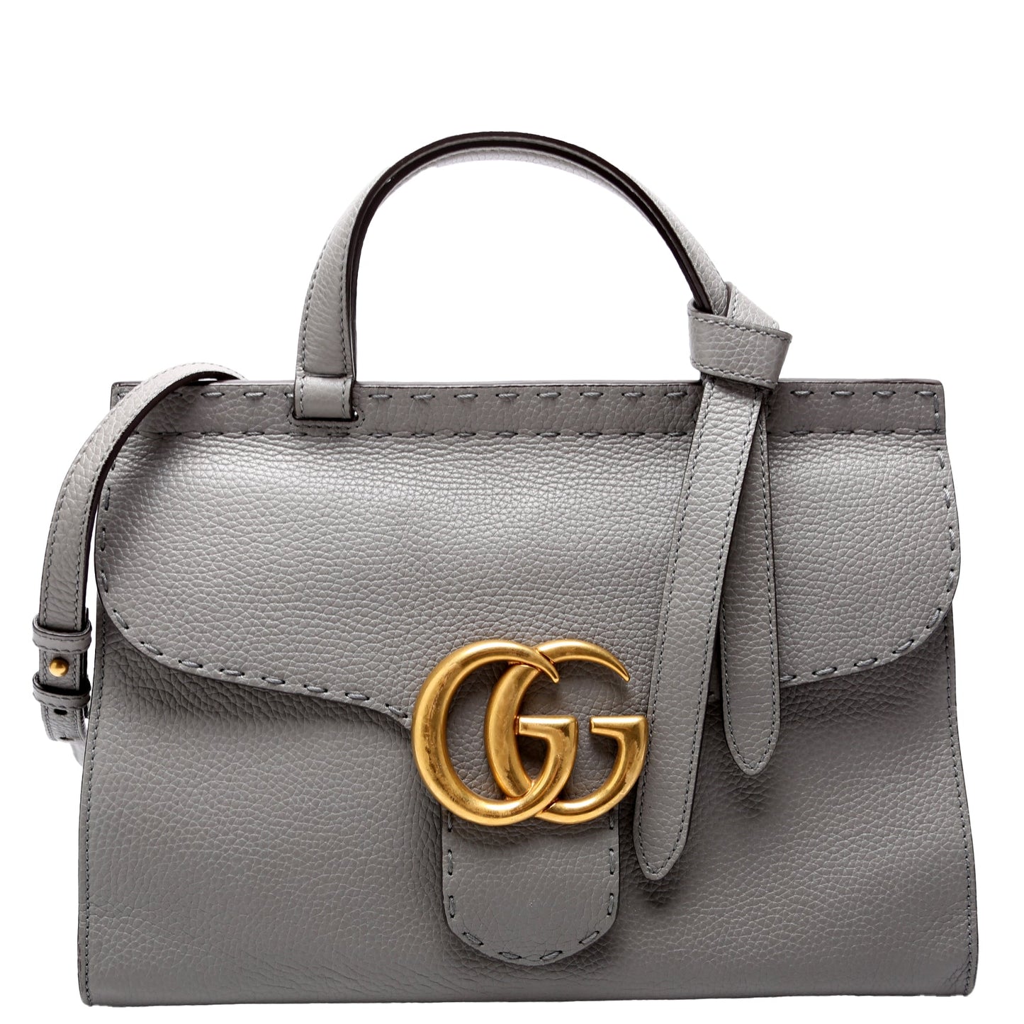Gucci Marmont Grey Small Top Handle Travel Bag