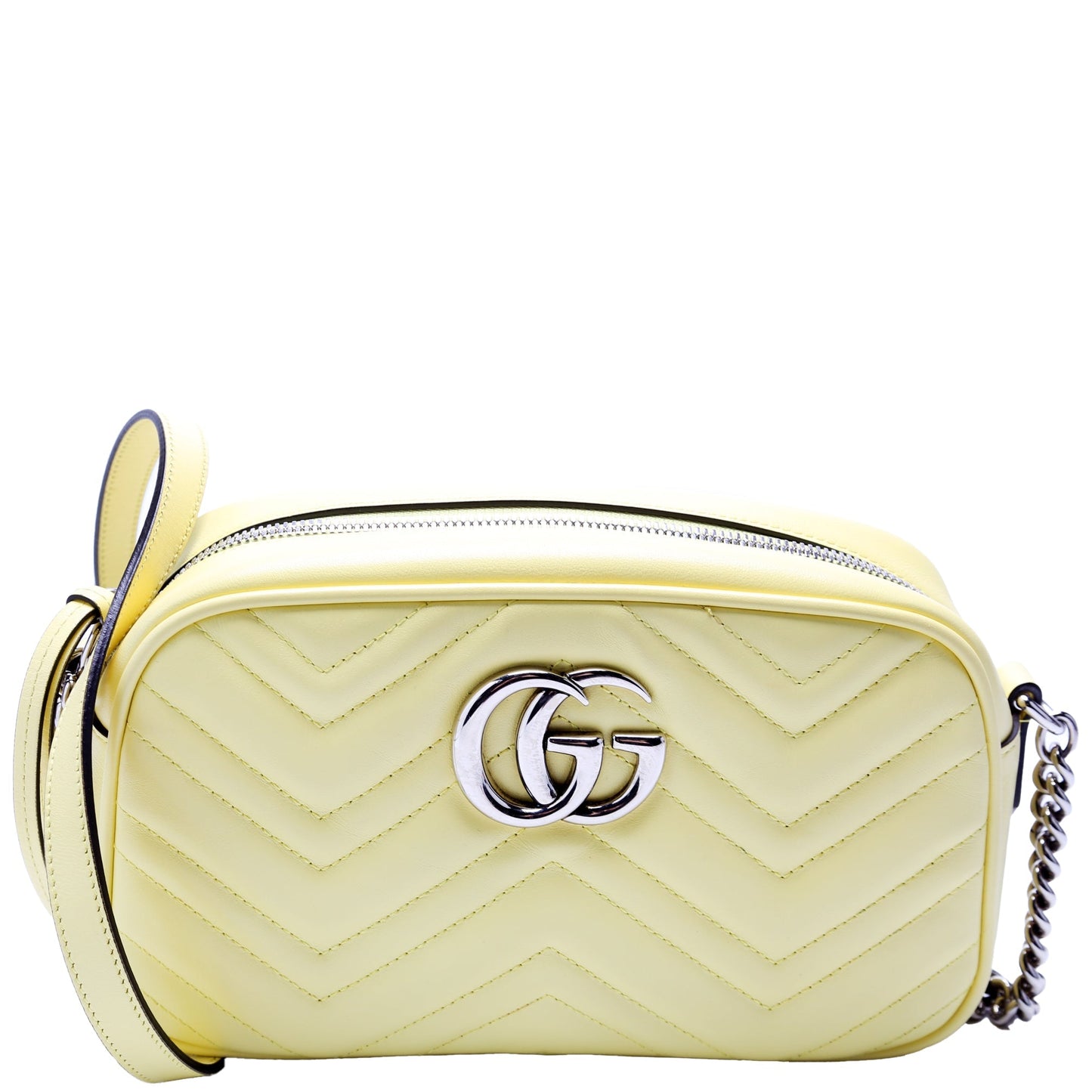 Gucci Marmont Camera Yellow Leather Small Travel Bag