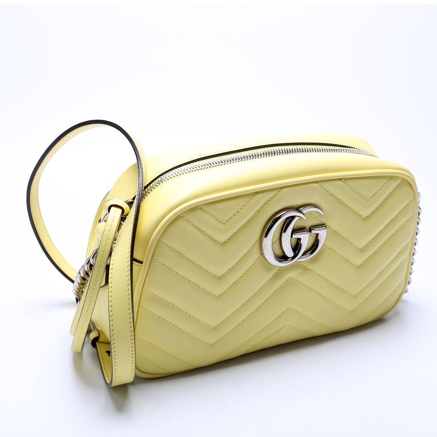 Gucci Marmont Camera Yellow Leather Small Travel Bag
