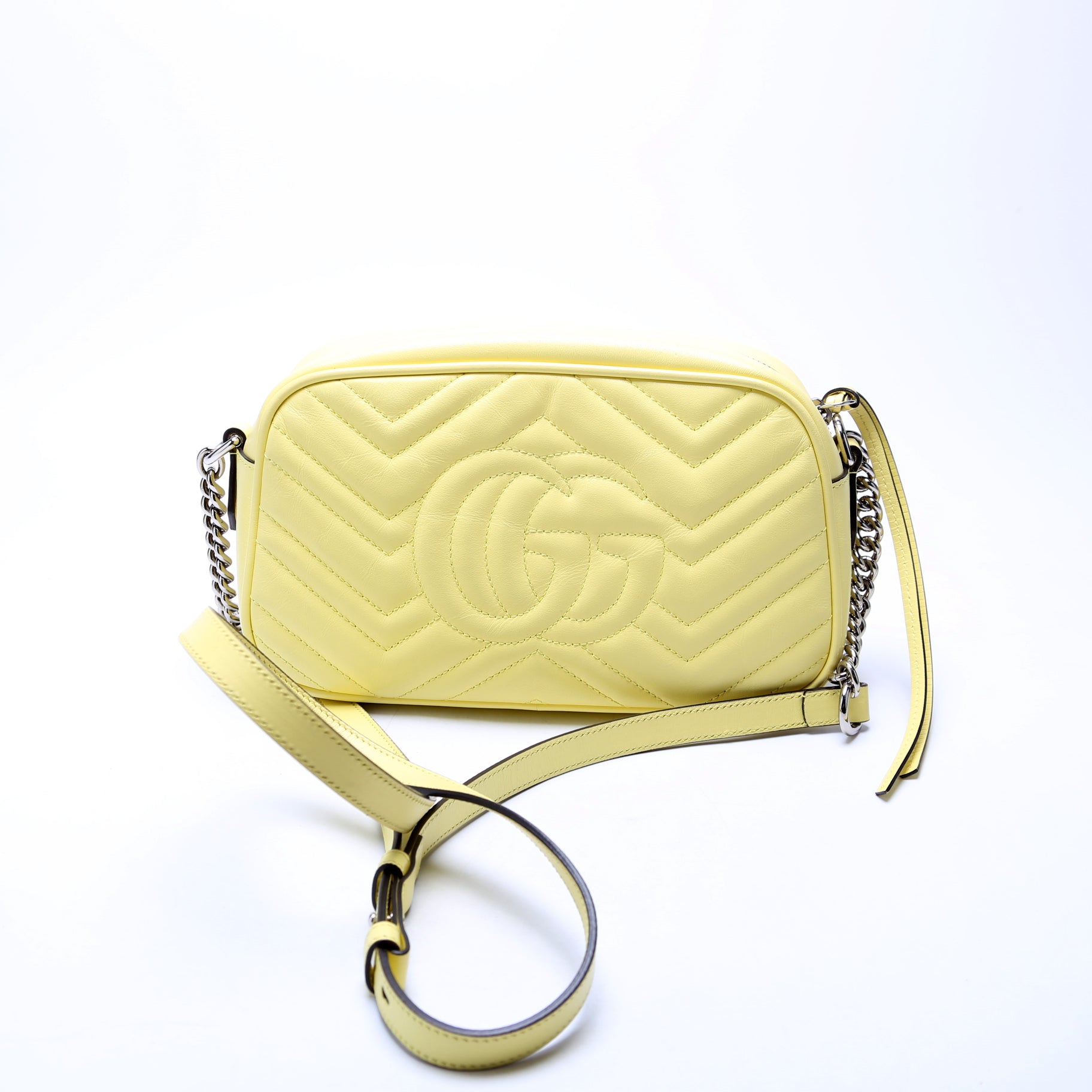 Gucci Marmont Camera Yellow Leather Small Travel Bag