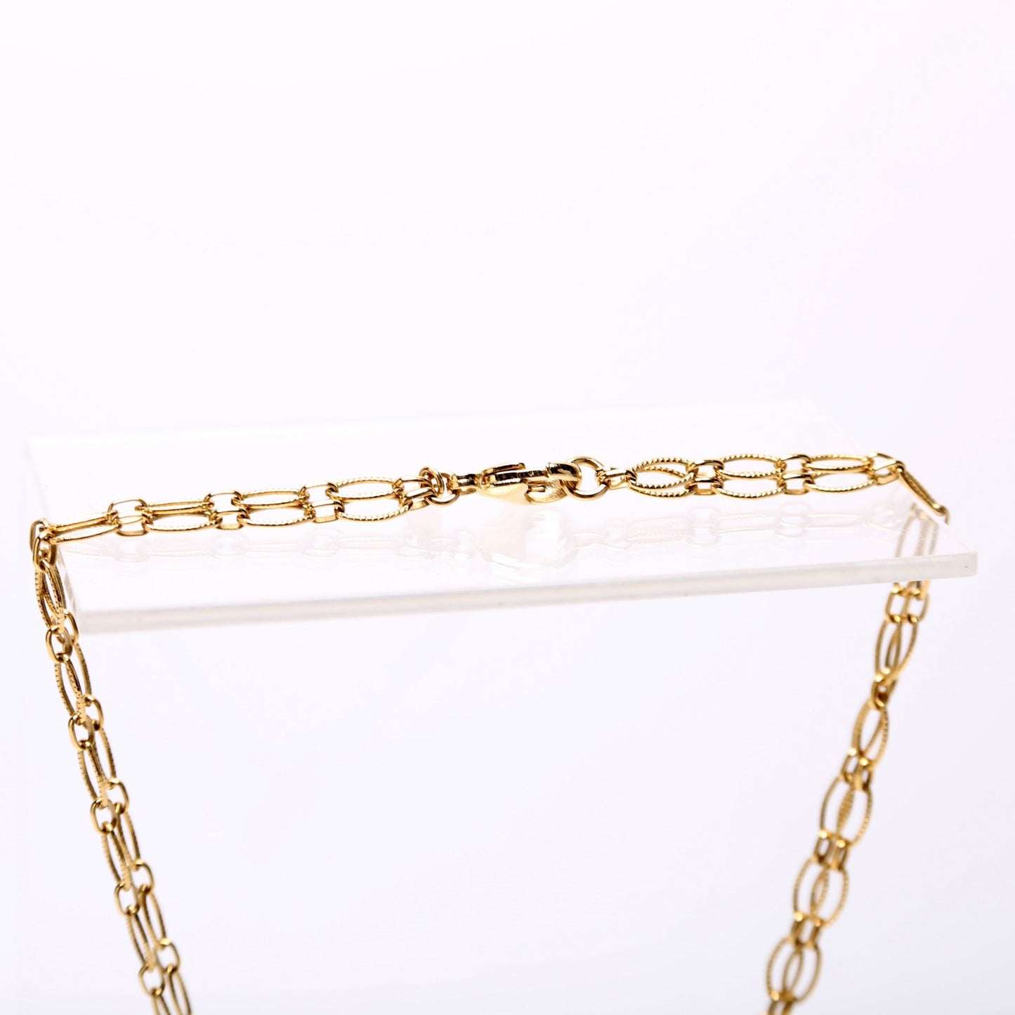 Chanel Beaded CC Double Chain Necklace Gold/Multicolor