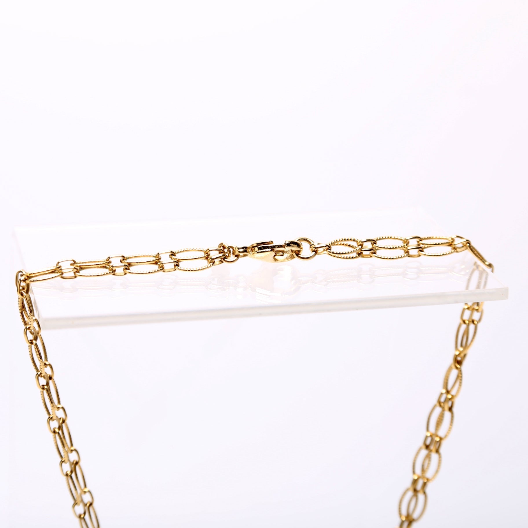 Chanel Beaded CC Double Chain Necklace Gold/Multicolor