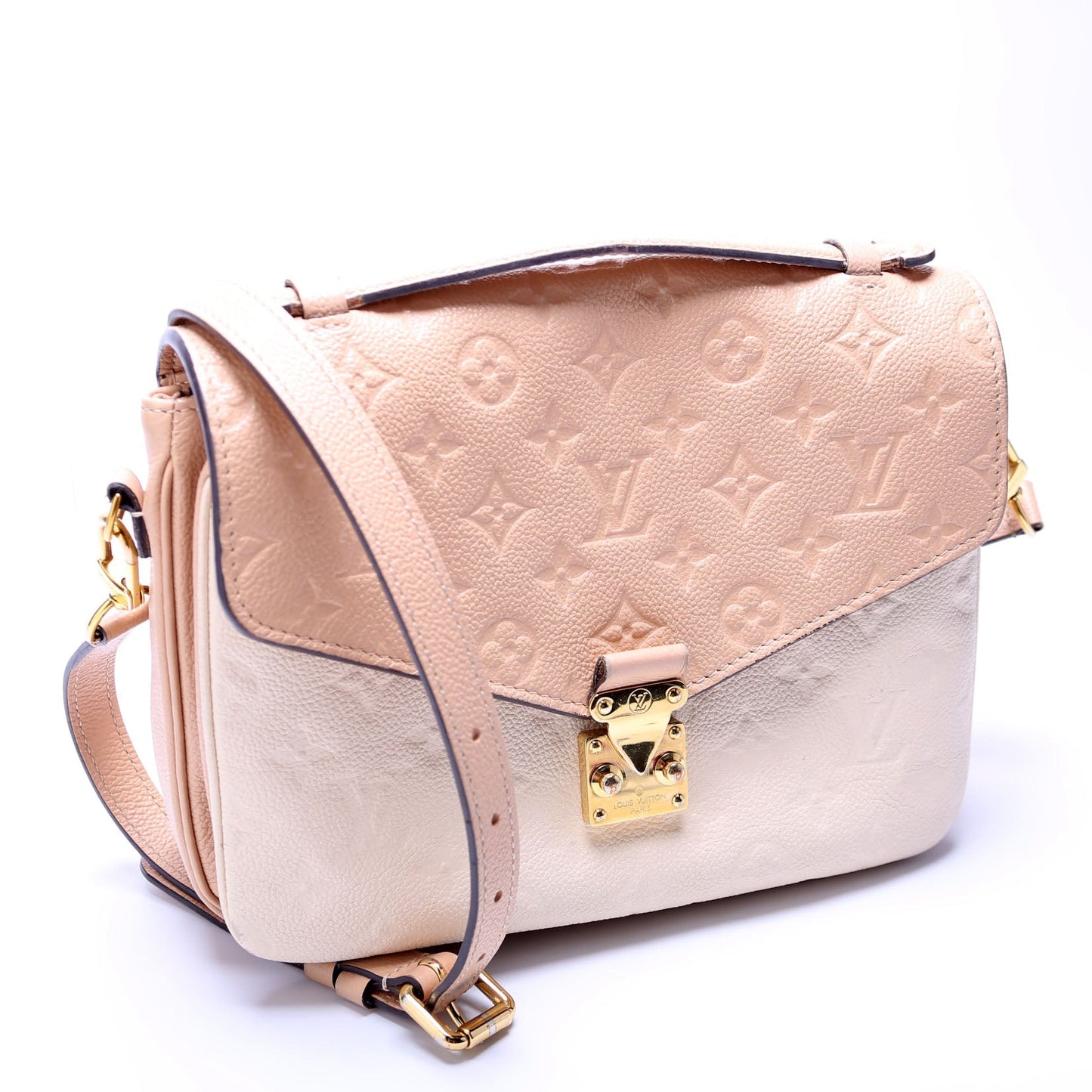 Louis Vuitton Pochette Metis Tan Empreinte Clutch Bag