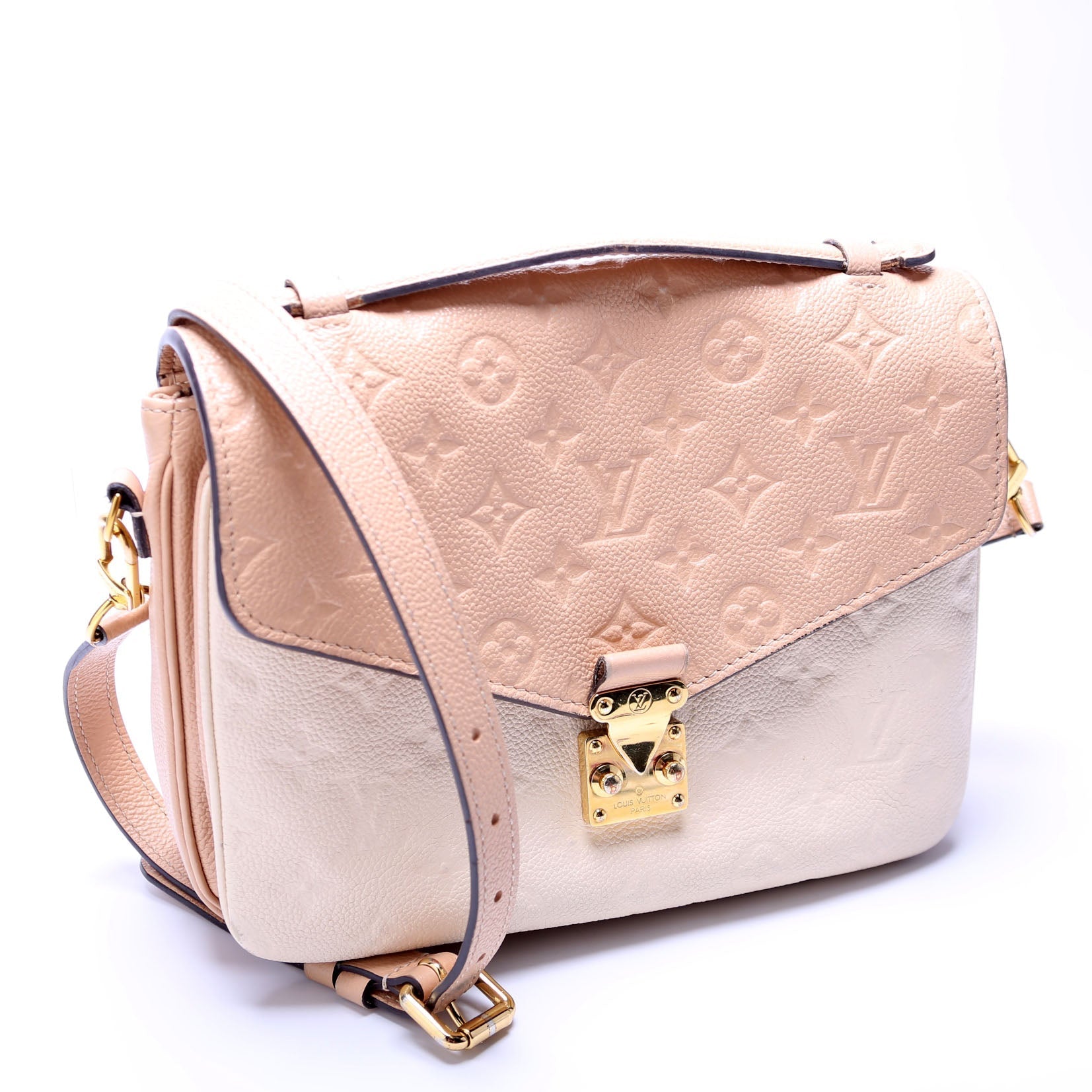 Louis Vuitton Pochette Metis Tan Empreinte Clutch Bag