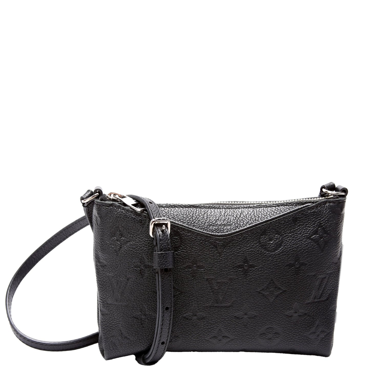 Louis Vuitton Pallas Uniformes Empreinte Black Clutch Bag Black 3