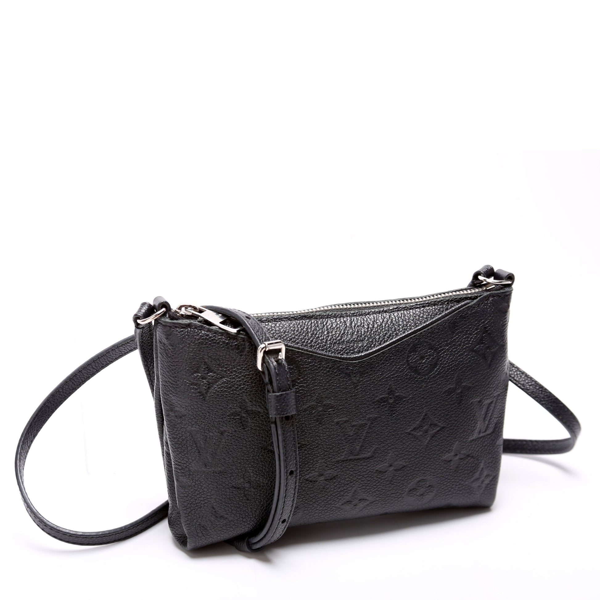 Louis Vuitton Pallas Uniformes Empreinte Black Clutch Bag Black 3