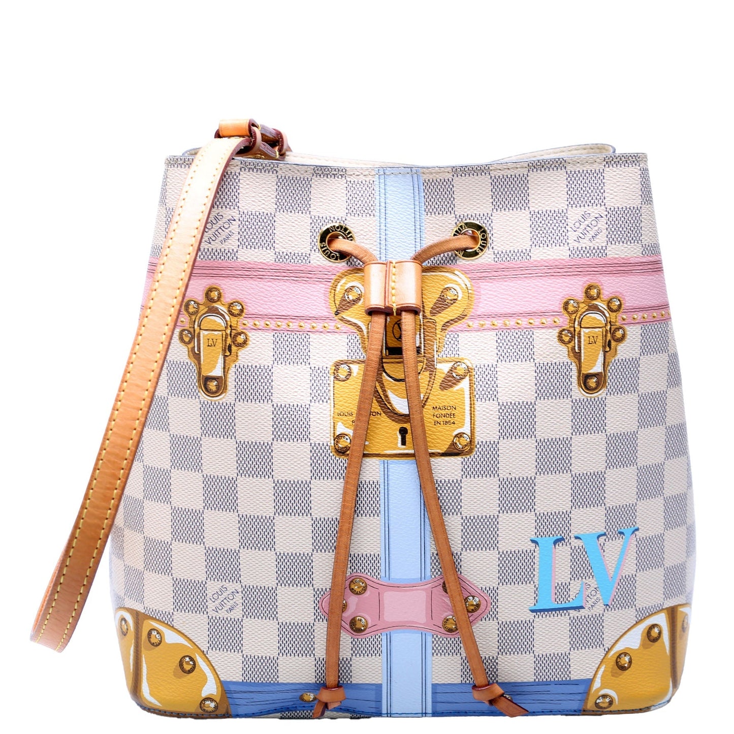 Louis Vuitton Neonoe Summer Trunks Azur Damier Handbag Azur 2