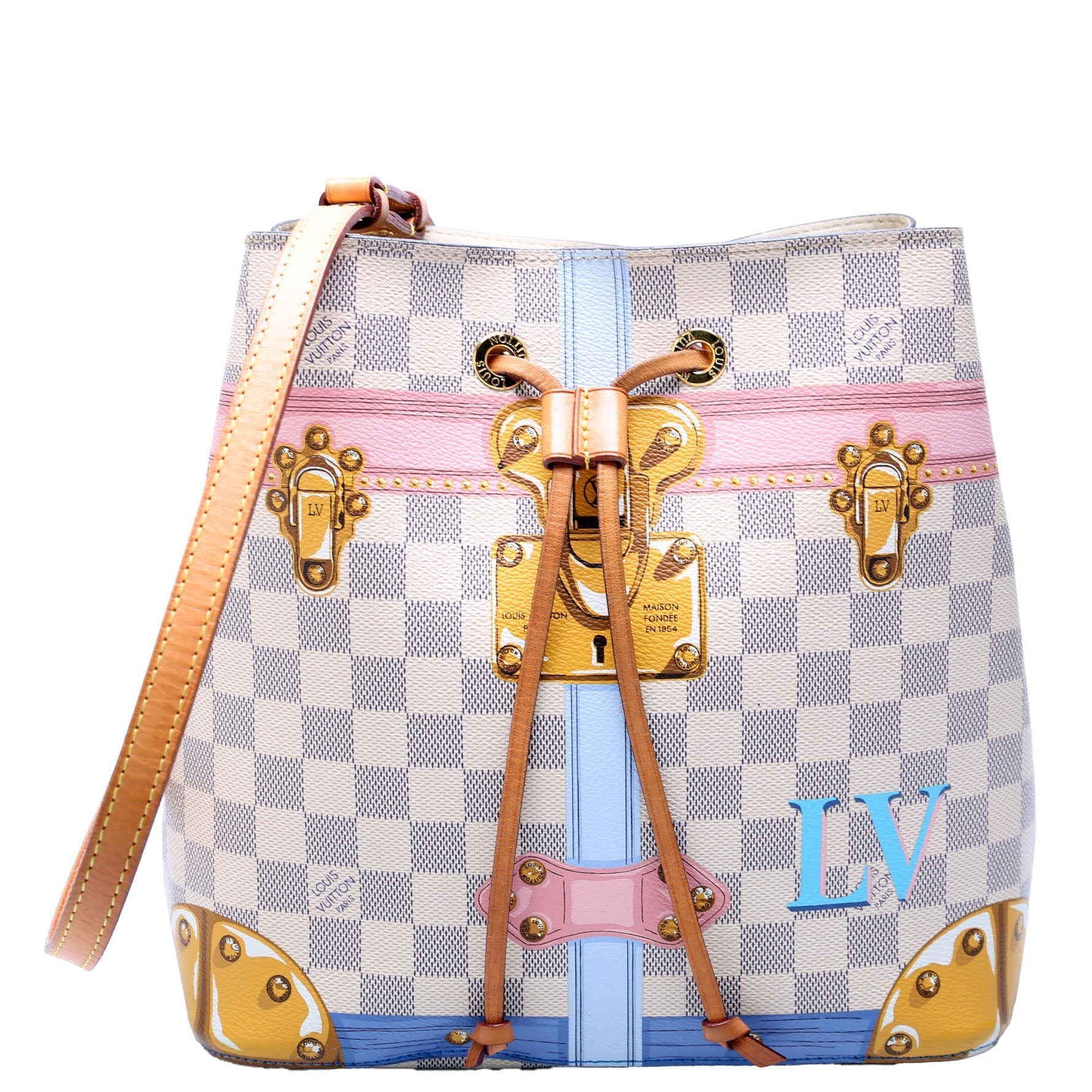 Louis Vuitton Neonoe Summer Trunks Azur Damier Handbag Azur 2