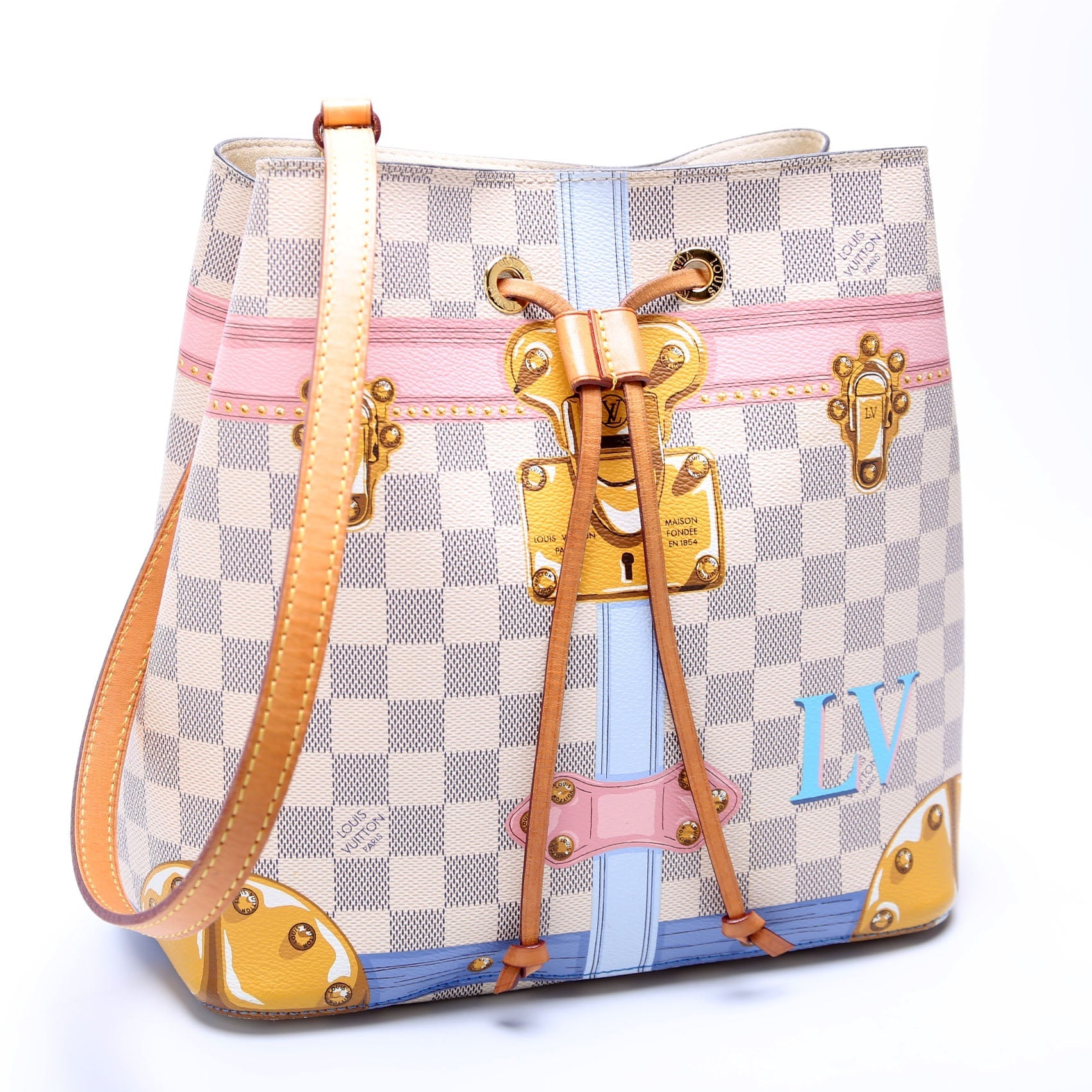 Louis Vuitton Neonoe Summer Trunks Azur Damier Handbag Azur 2