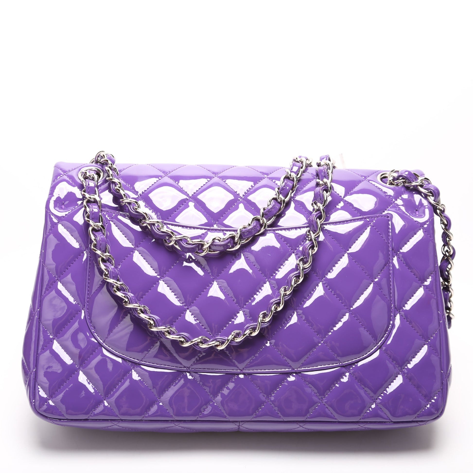 Chanel Classic Flap Jumbo Patent 21M Purple Handbag