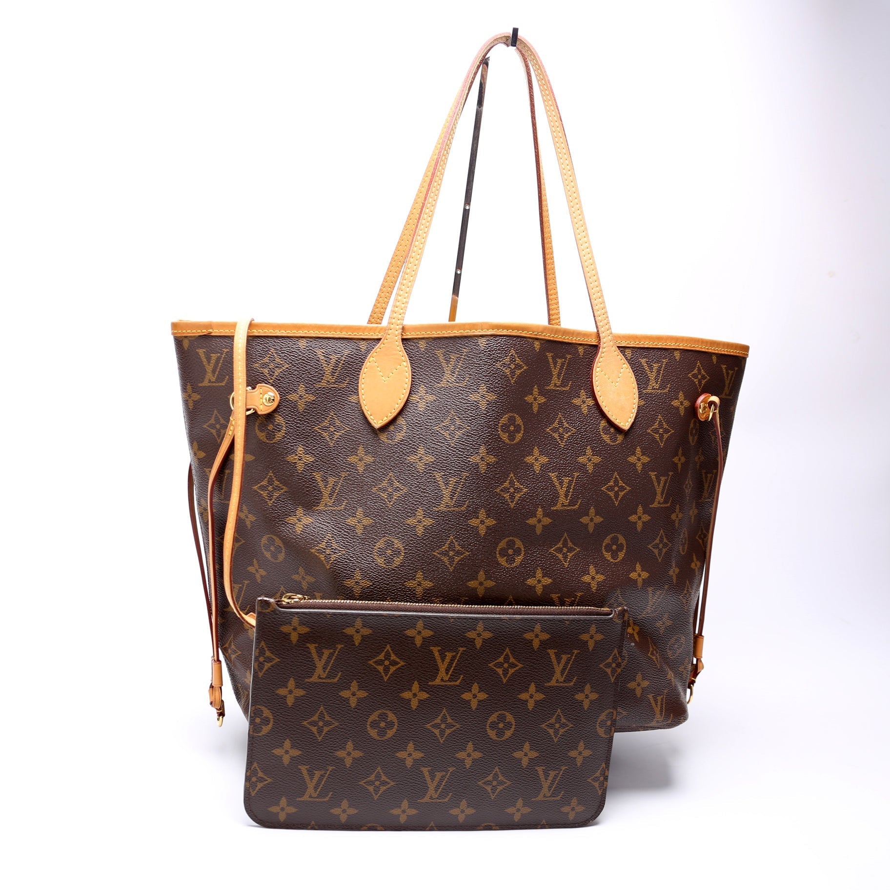 Louis Vuitton Neverfull MM Interior Monogram Yellow Wallet Case