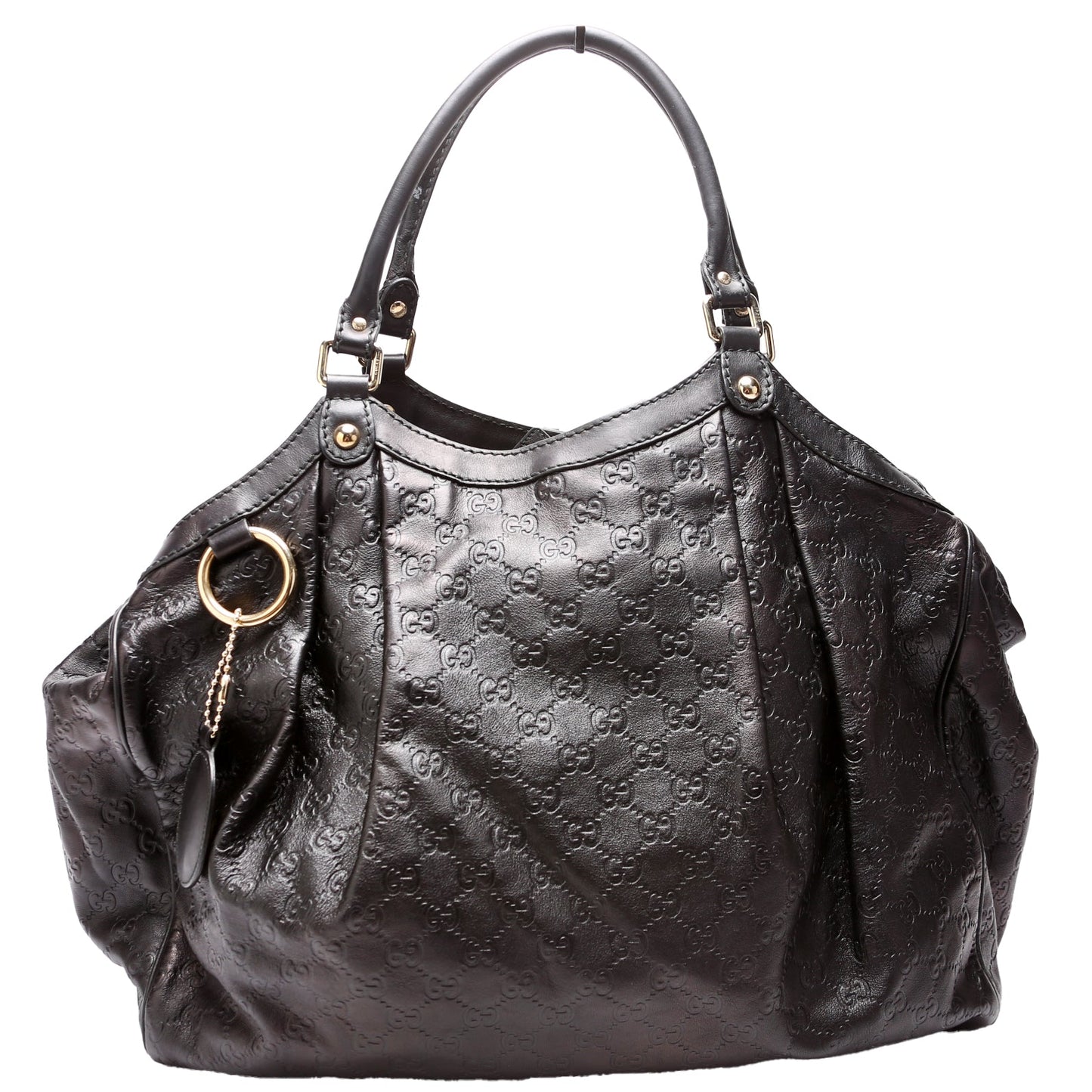Gucci Sukey Leather Black Large Travel Bag