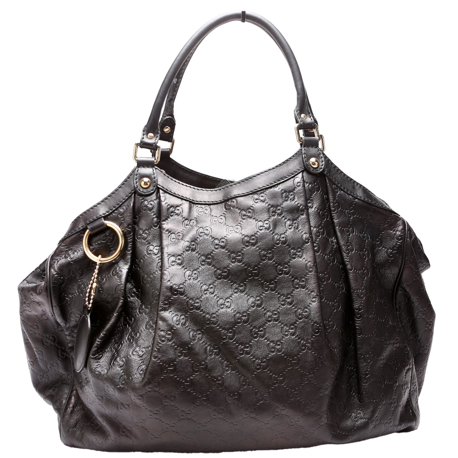 Gucci Sukey Leather Black Large Travel Bag