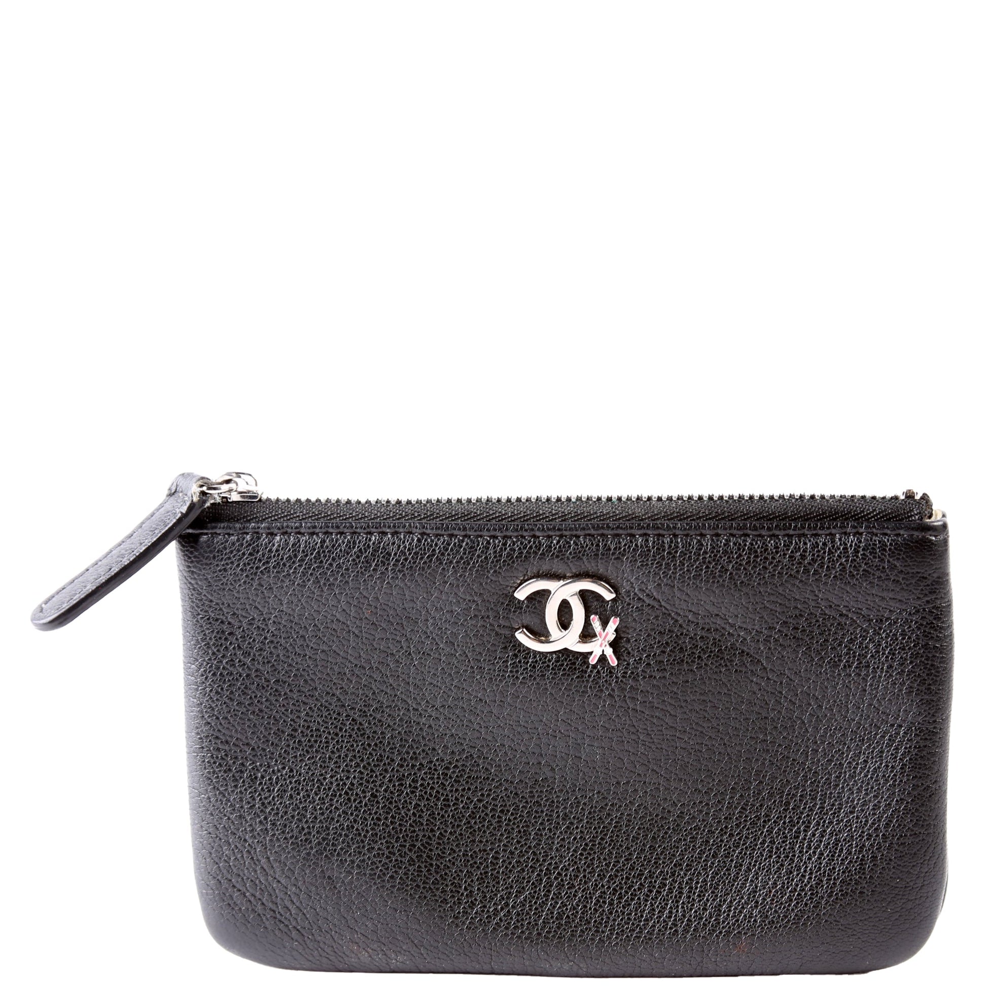 Chanel Mini O Case Lucky Ski Chevron Black