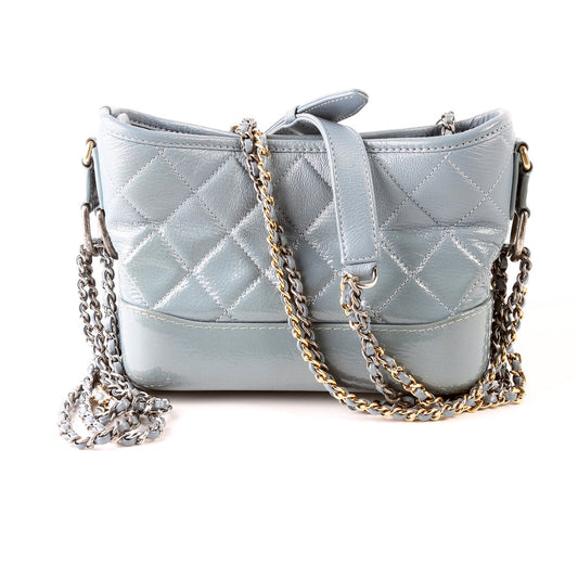 Chanel Gabrielle Hobo Calfskin 25M Blue Small Shoulder Bag