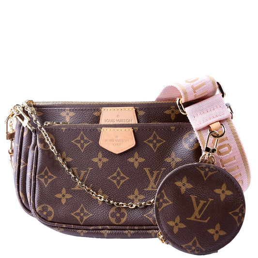Louis Vuitton Multi Pochette Monogram Pink Clutch Bag Pink 5