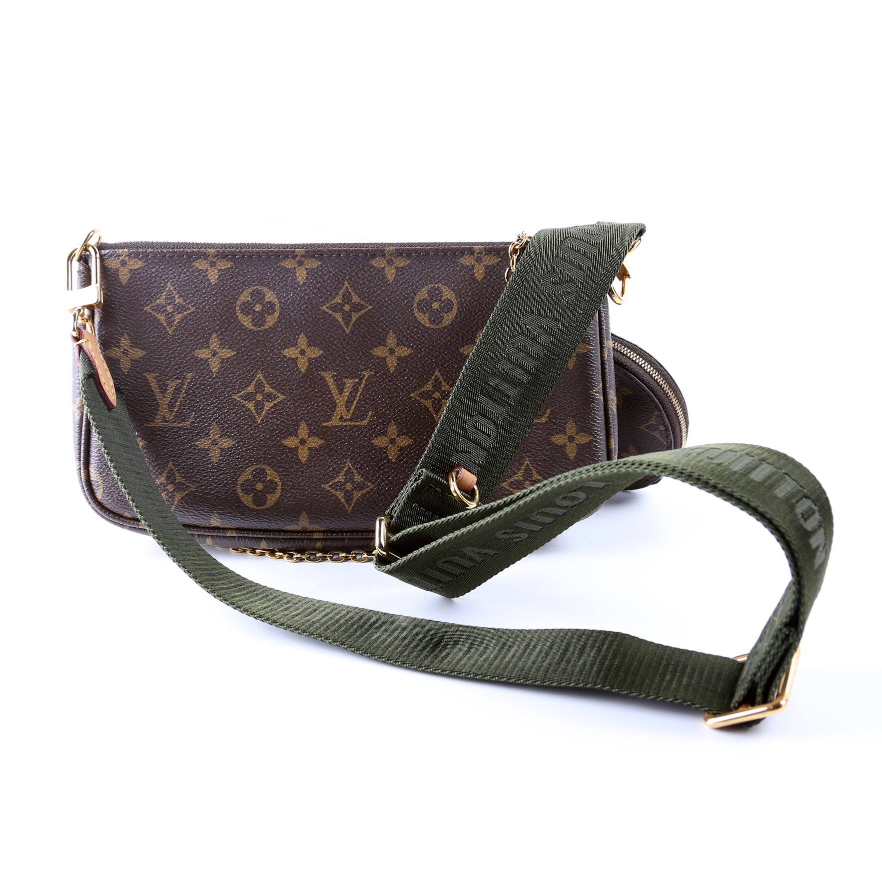 Louis Vuitton Multi Pochette Monogram Green Clutch Bag Green 6