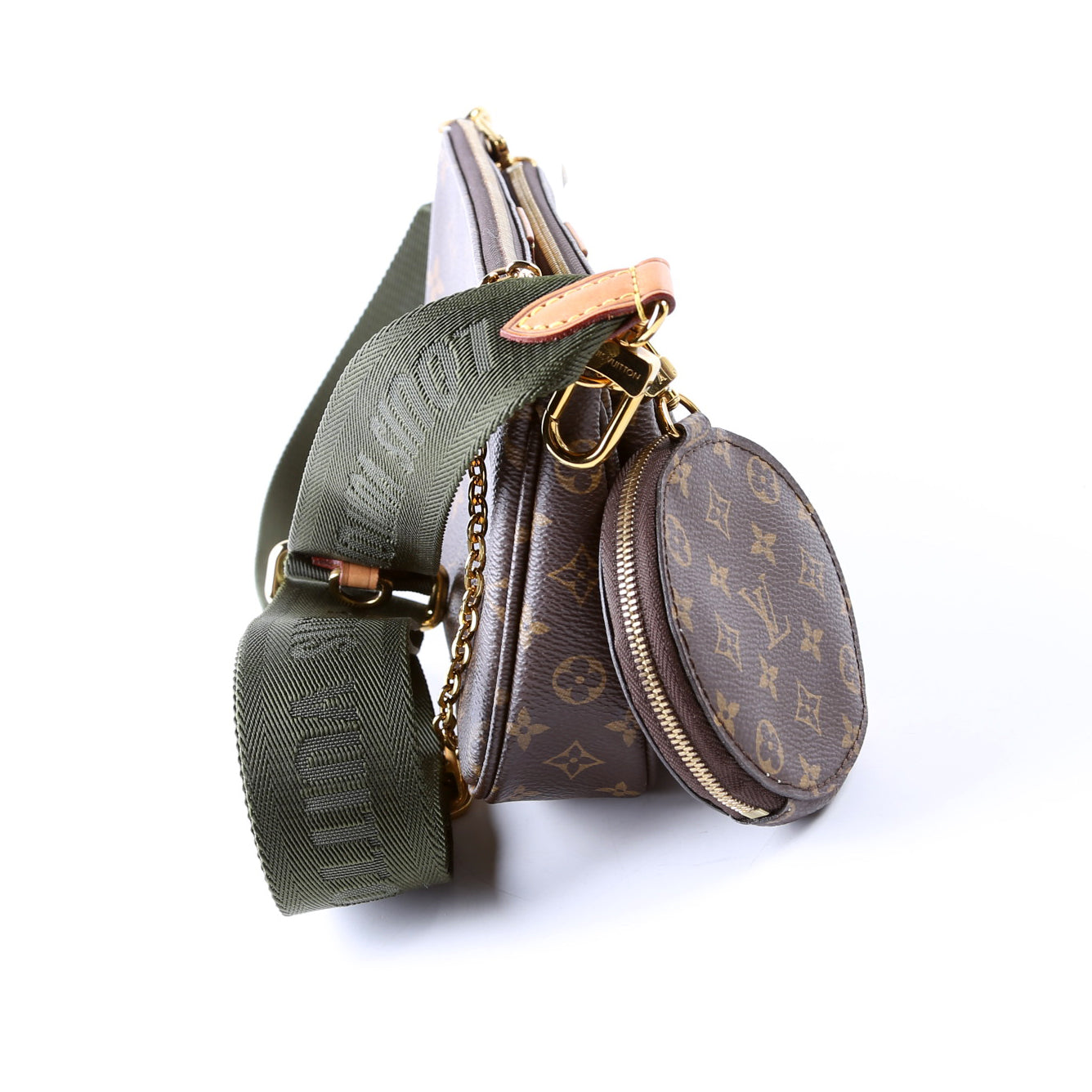 Louis Vuitton Multi Pochette Monogram Green Clutch Bag Green 6