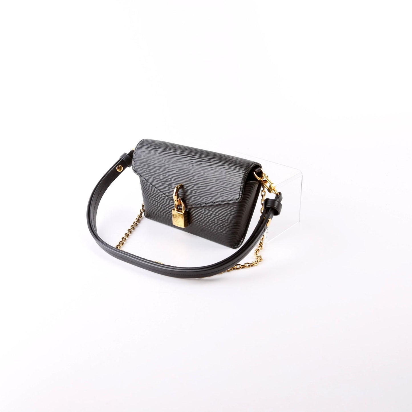 Louis Vuitton Padlock on Epi Black Handbag