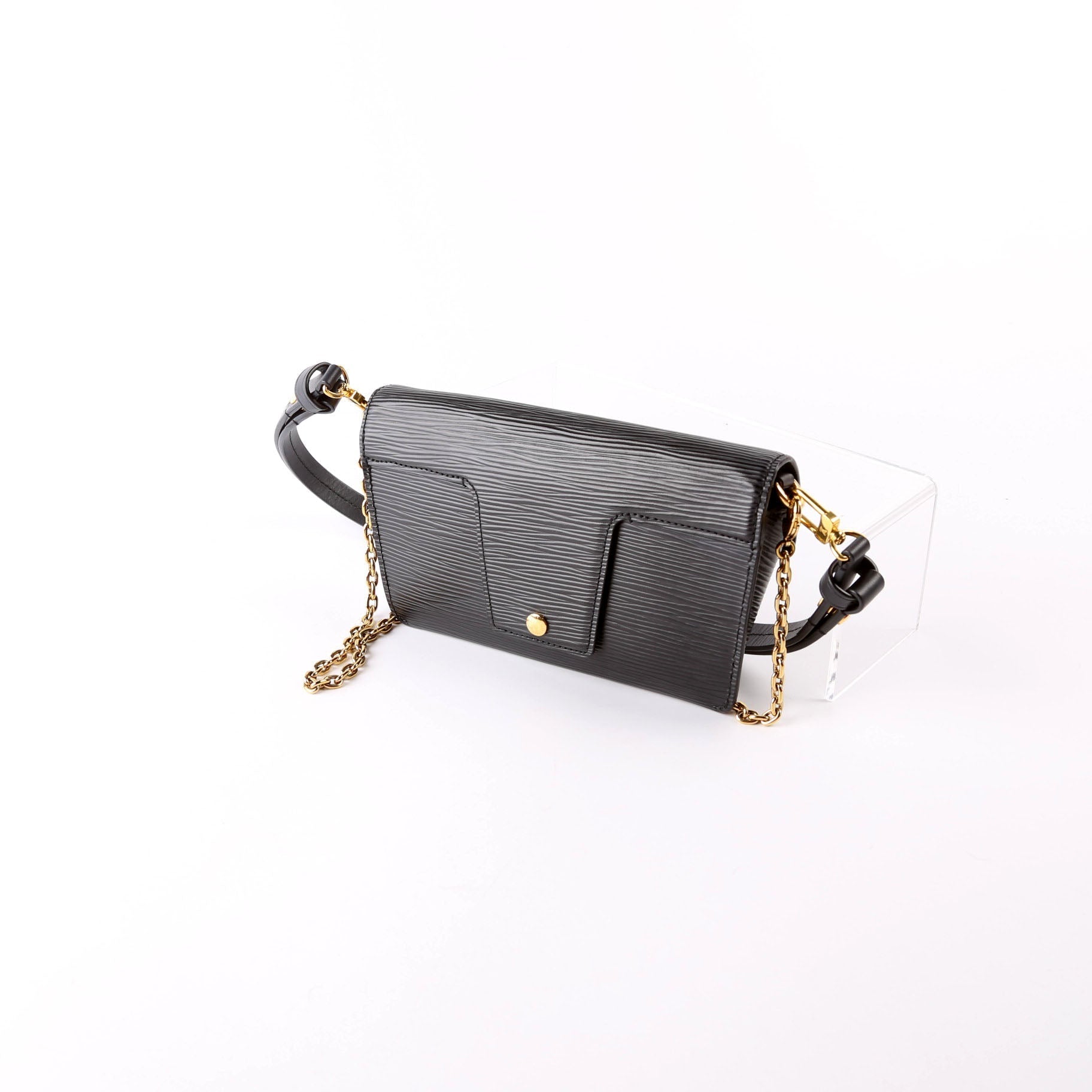 Louis Vuitton Padlock on Epi Black Handbag