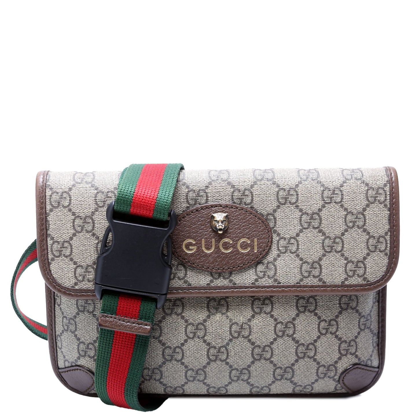 Gucci GG Supreme Neo Web Brown Belt