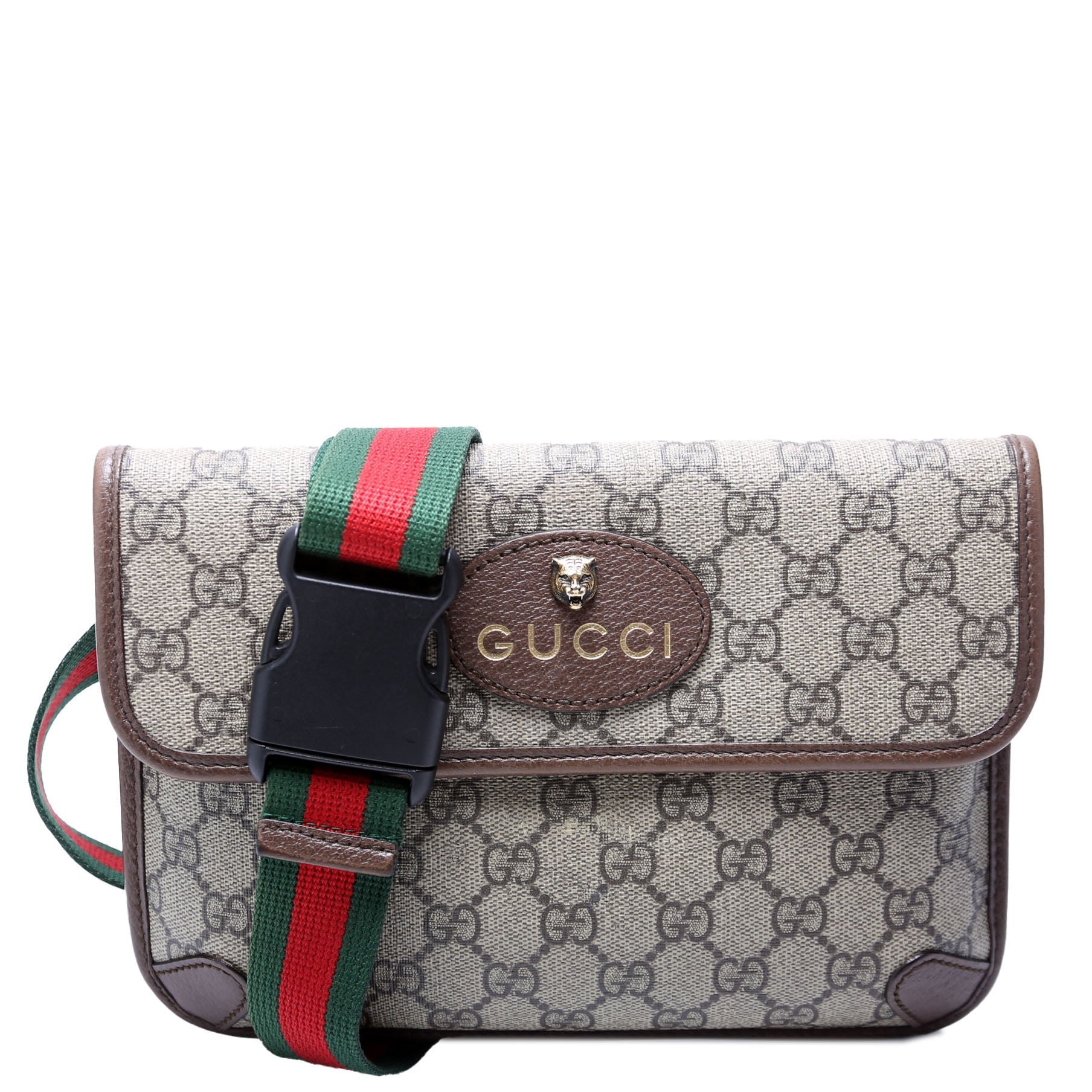 Gucci GG Supreme Neo Web Brown Belt