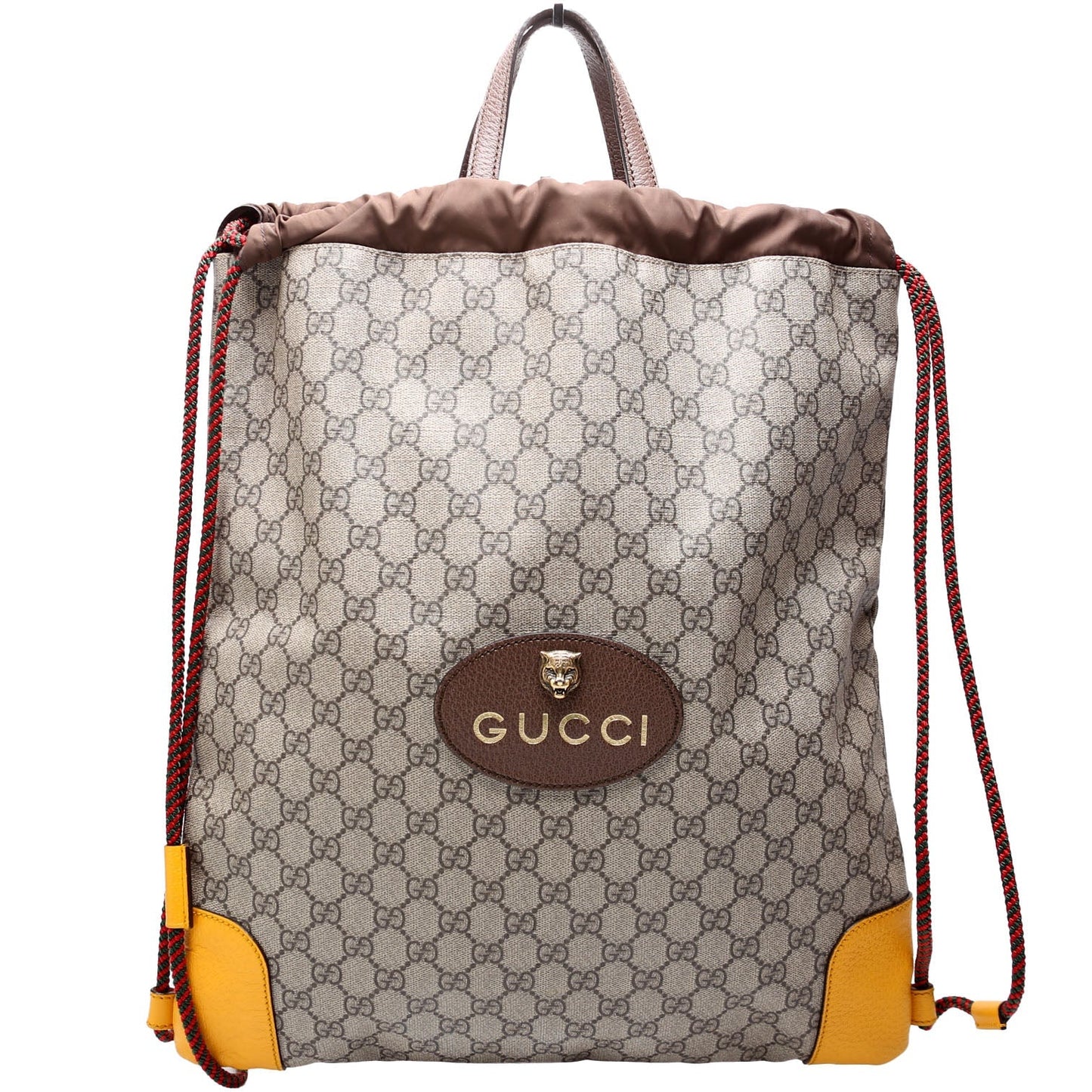 Gucci Neo Drawstring Backpack Brown Jewelry