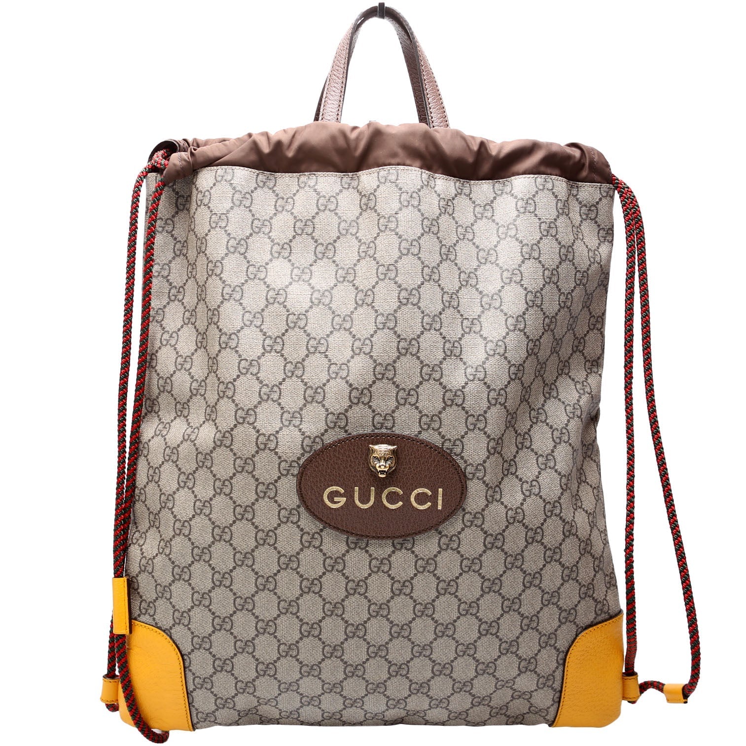 Gucci Neo Drawstring Backpack Brown Jewelry