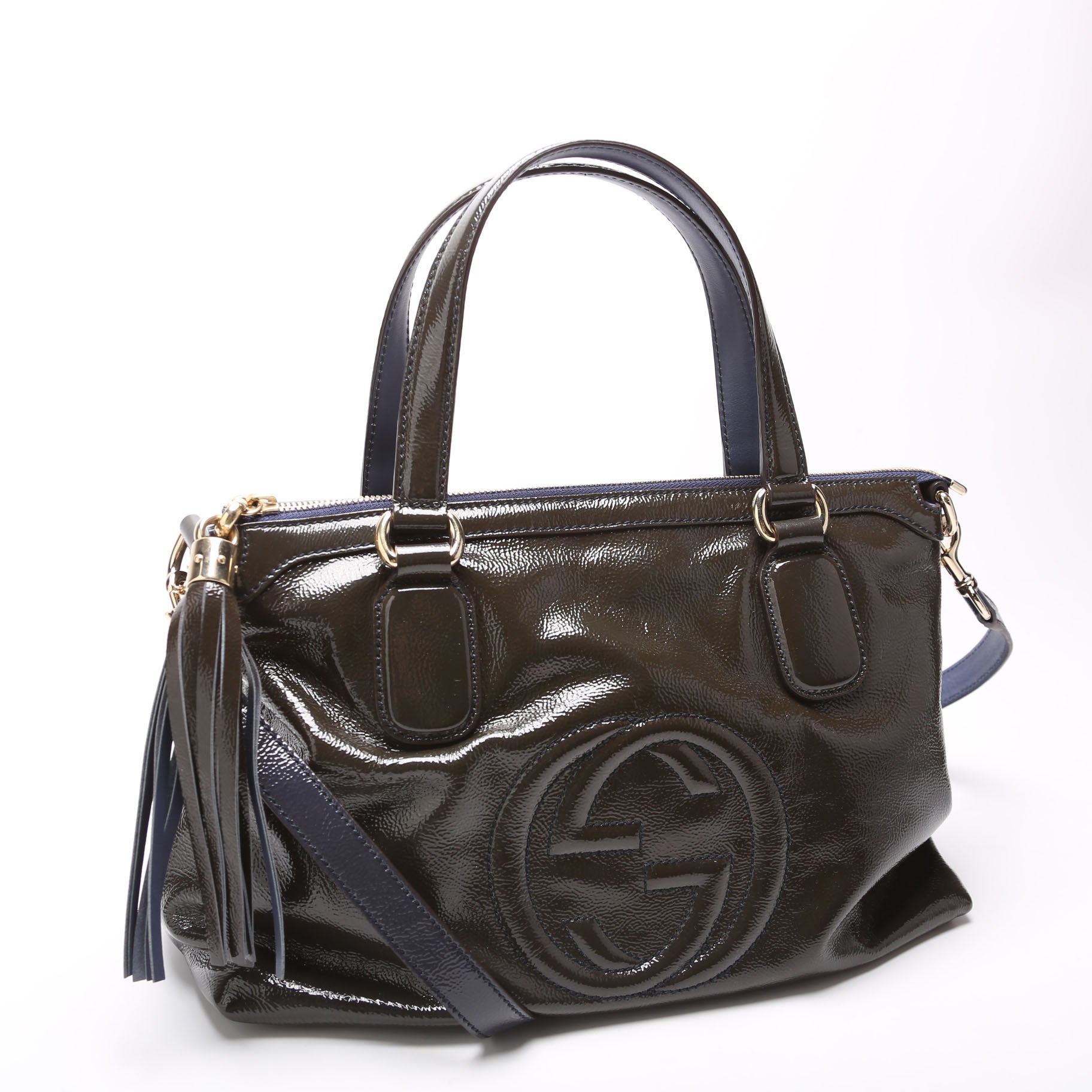Gucci Soho Brown Small Top Handle Travel Bag