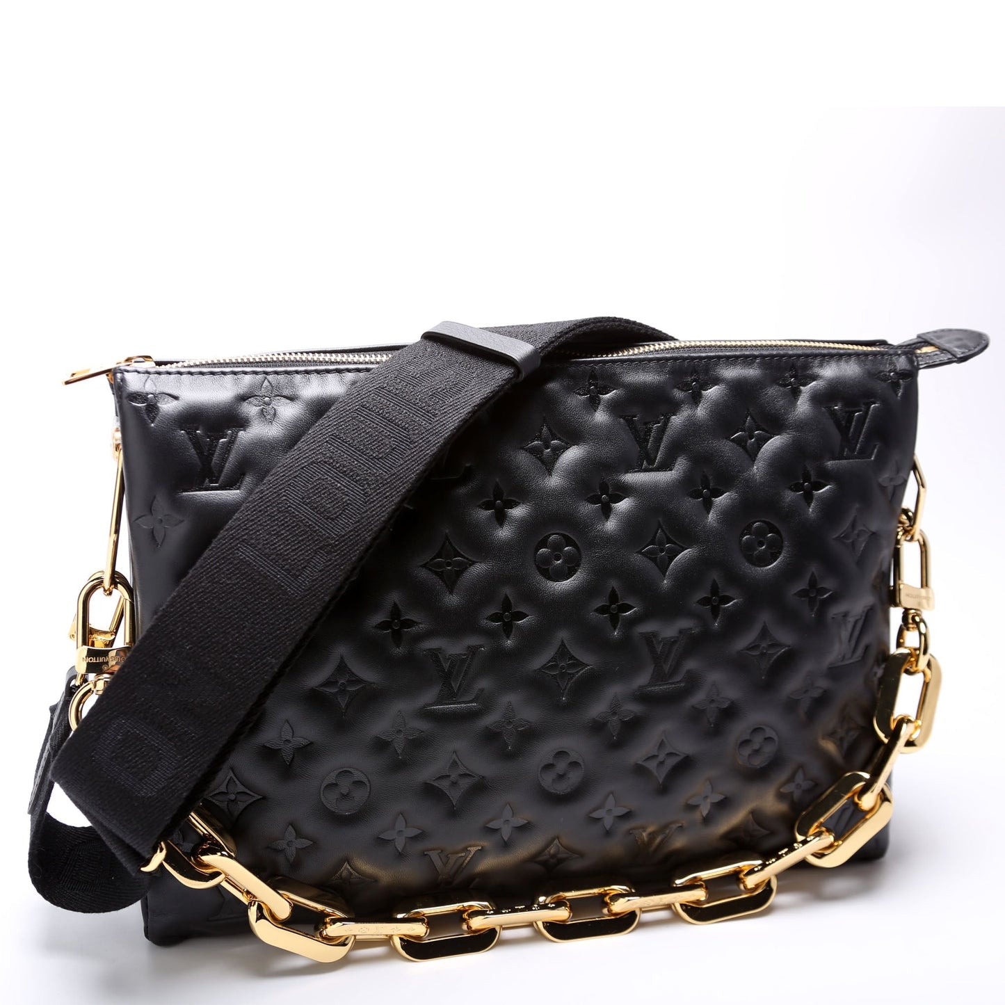 Louis Vuitton Coussin MM Lambskin Black Handbag
