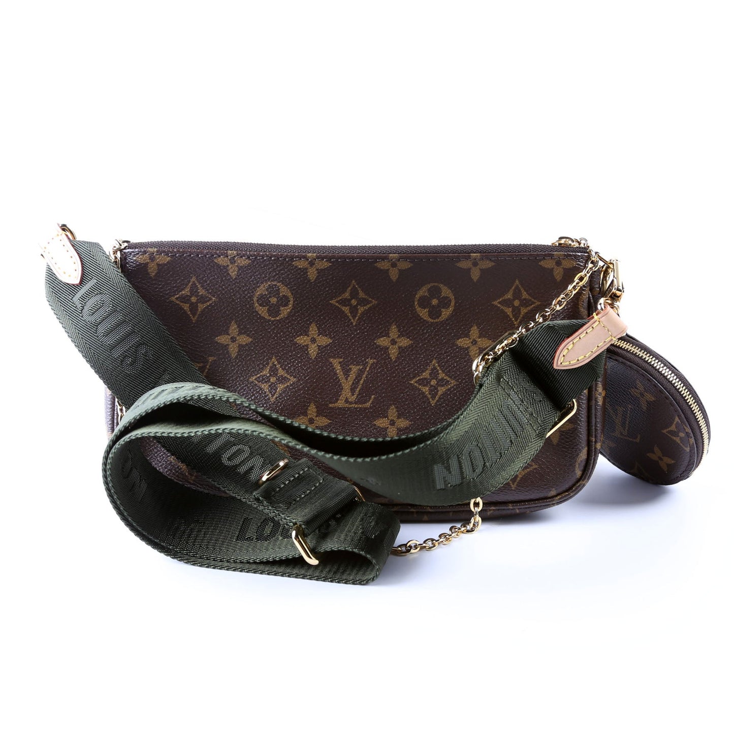 Louis Vuitton Multi Pochette Monogram Green Clutch Bag Green 7