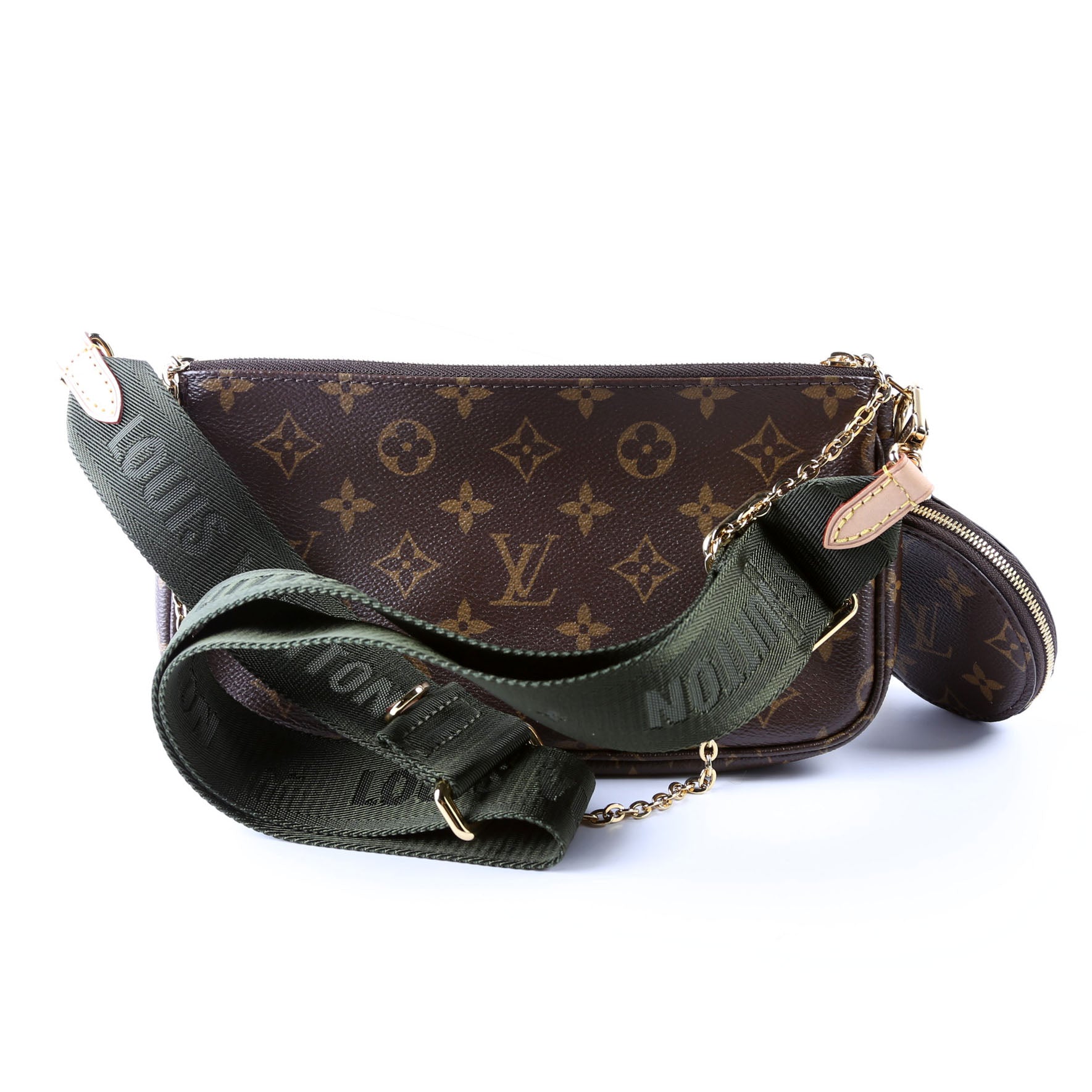 Louis Vuitton Multi Pochette Monogram Green Clutch Bag Green 7