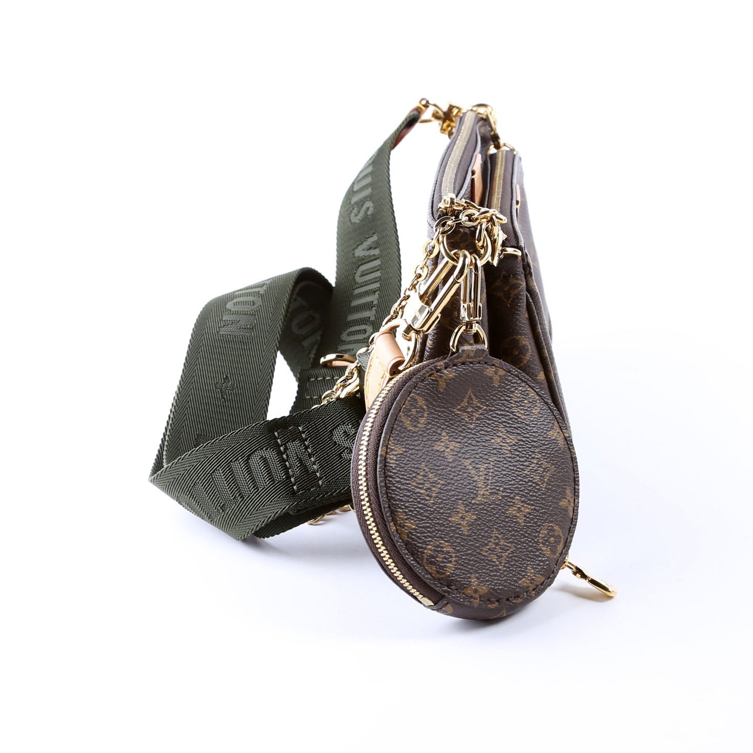 Louis Vuitton Multi Pochette Monogram Green Clutch Bag Green 7