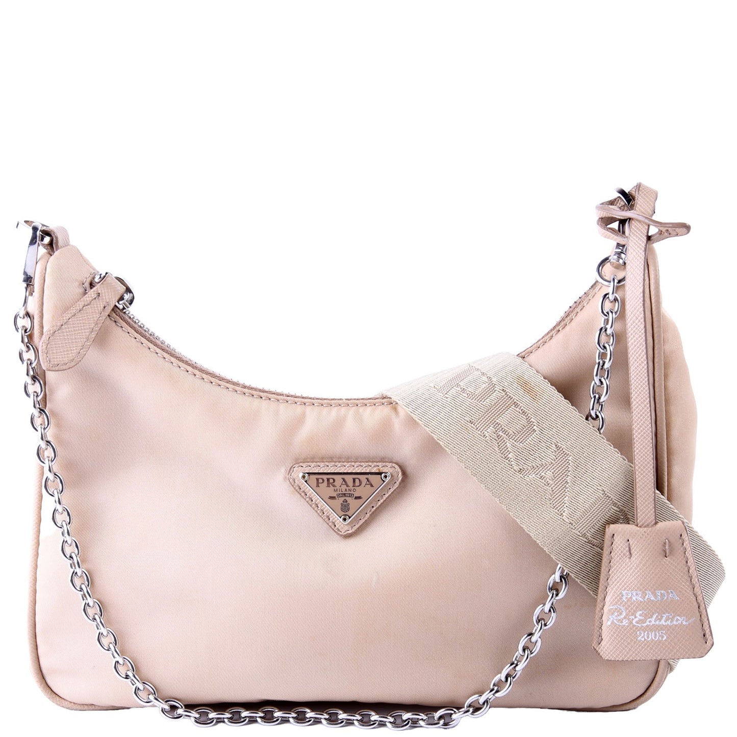 Prada Re Edition Shoulder Bag Nylon Tan