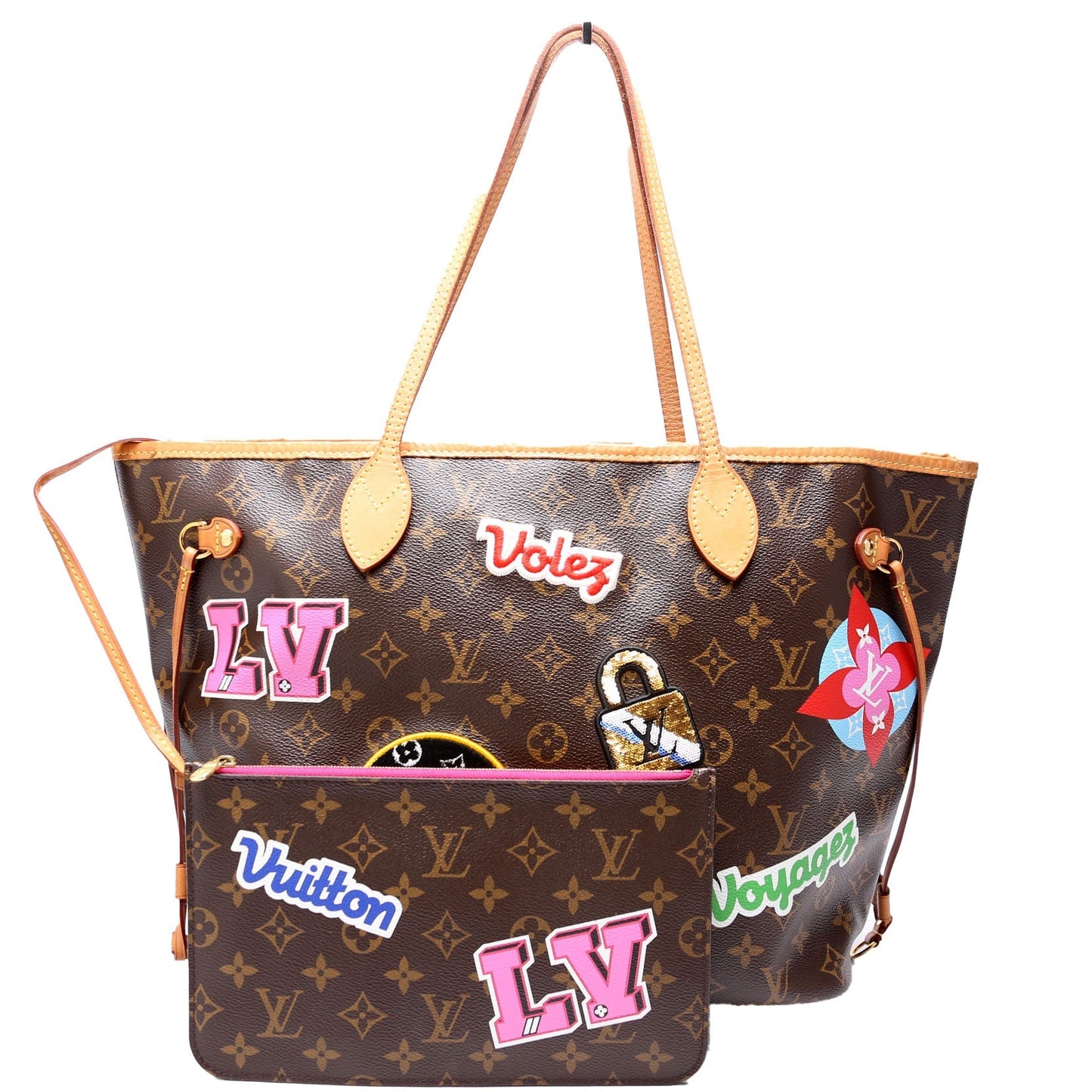 Louis Vuitton Neverfull MM Patches Wallet Case
