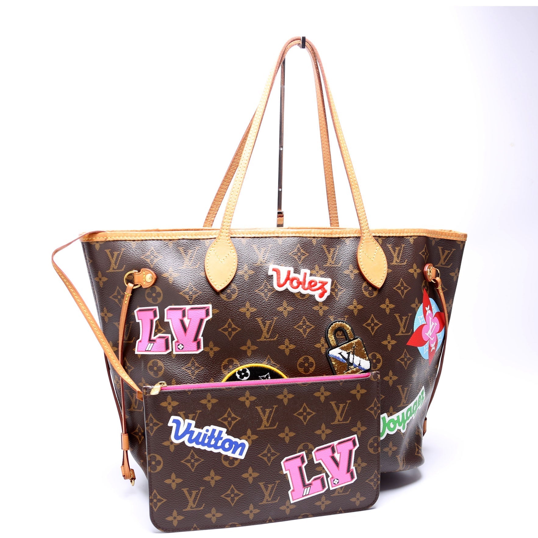 Louis Vuitton Neverfull MM Patches Wallet Case