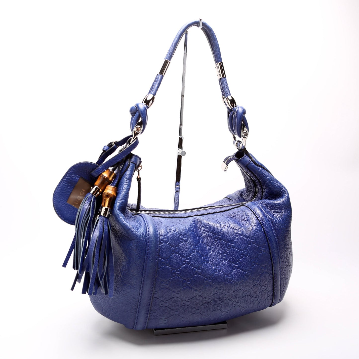 Gucci Techno Horsebit Blue Shoulder Bag Hobo Blue