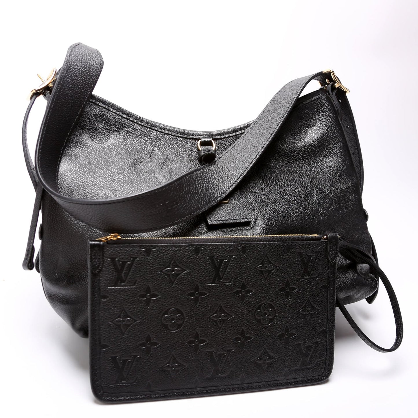 Louis Vuitton Carryall PM Zip Empreinte Black Handbag Black 1