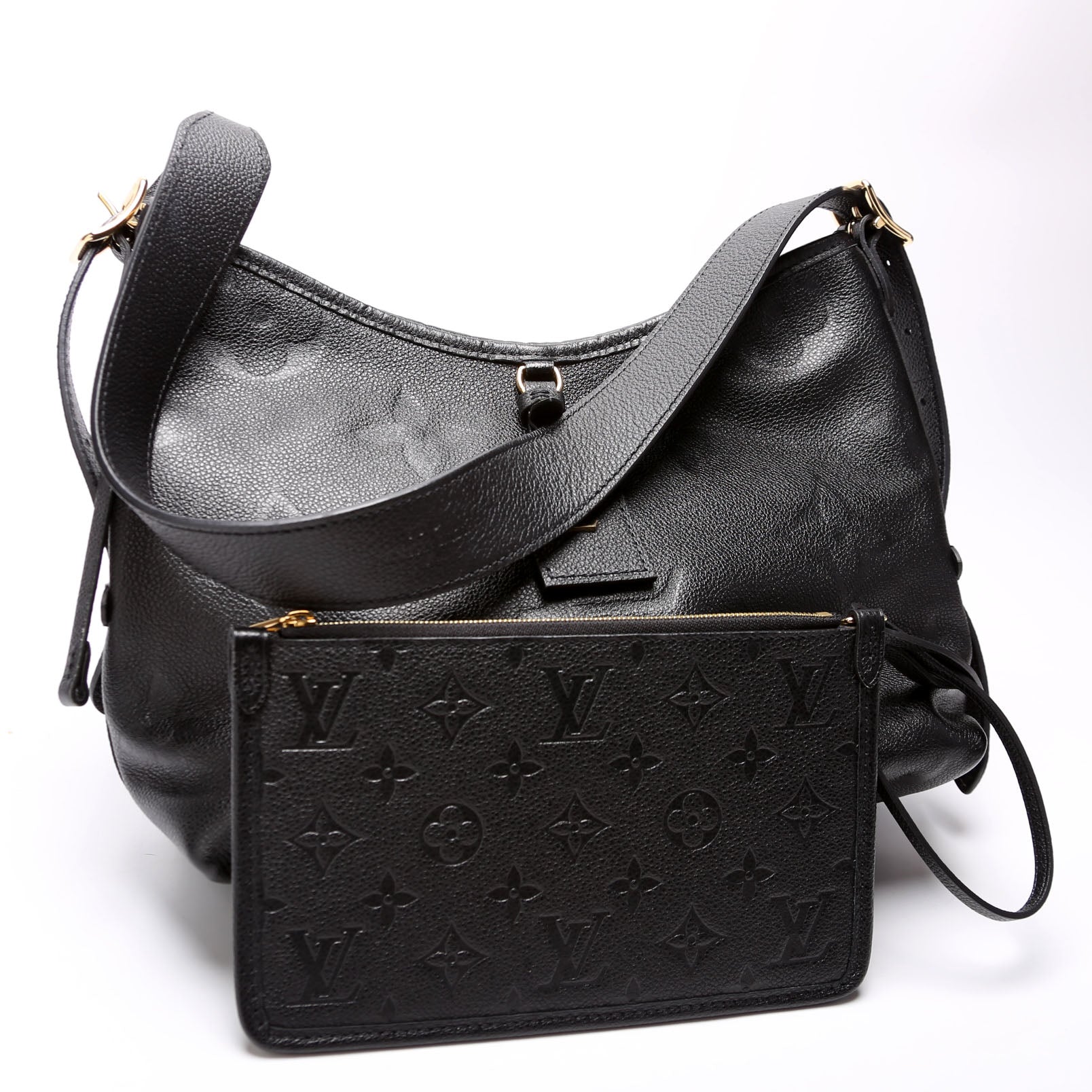 Louis Vuitton Carryall PM Zip Empreinte Black Handbag Black 1