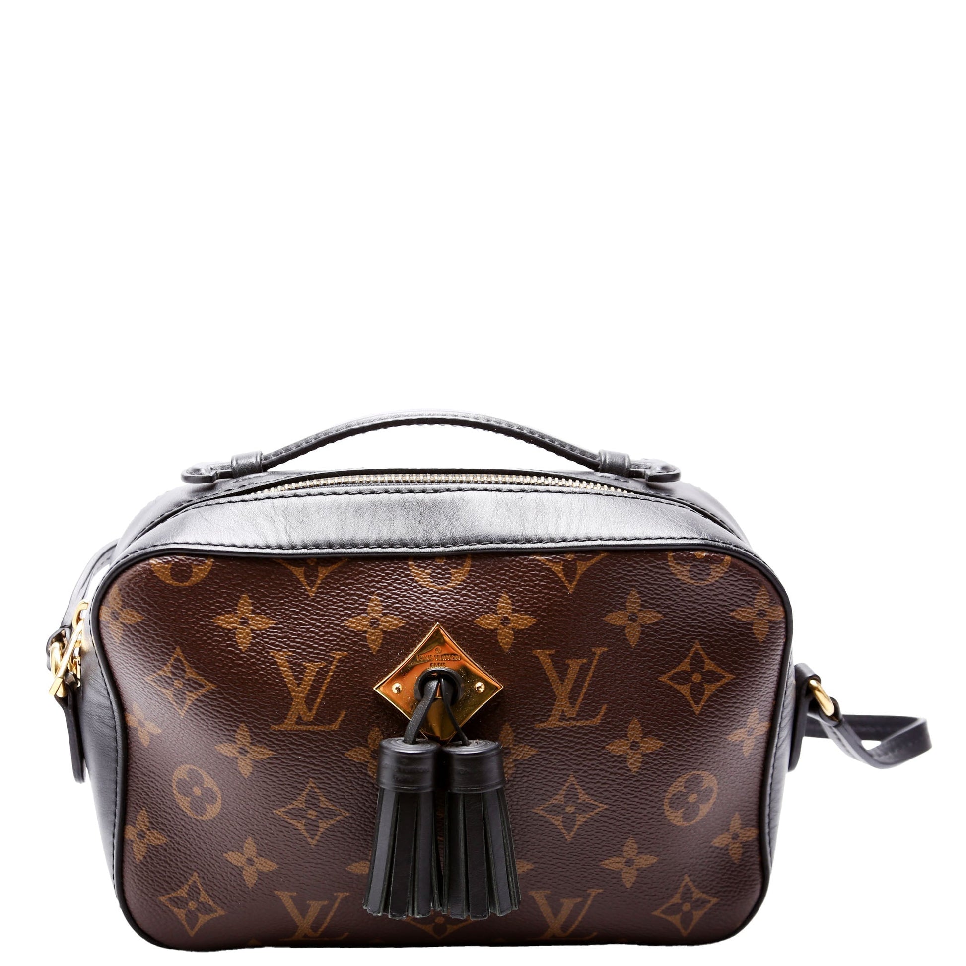 Louis Vuitton Saintogne Monogram Black Handbag Black 2