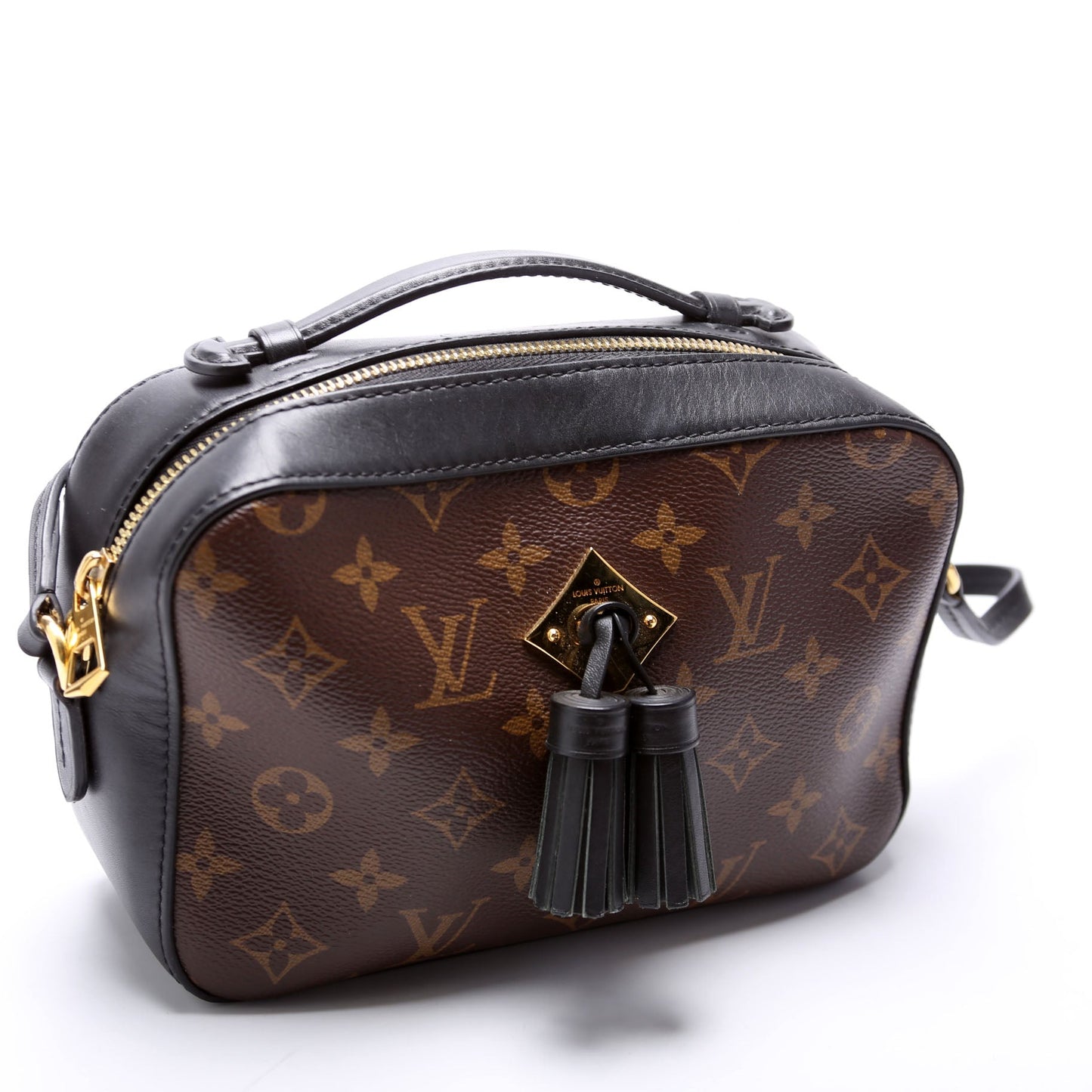 Louis Vuitton Saintogne Monogram Black Handbag Black 2